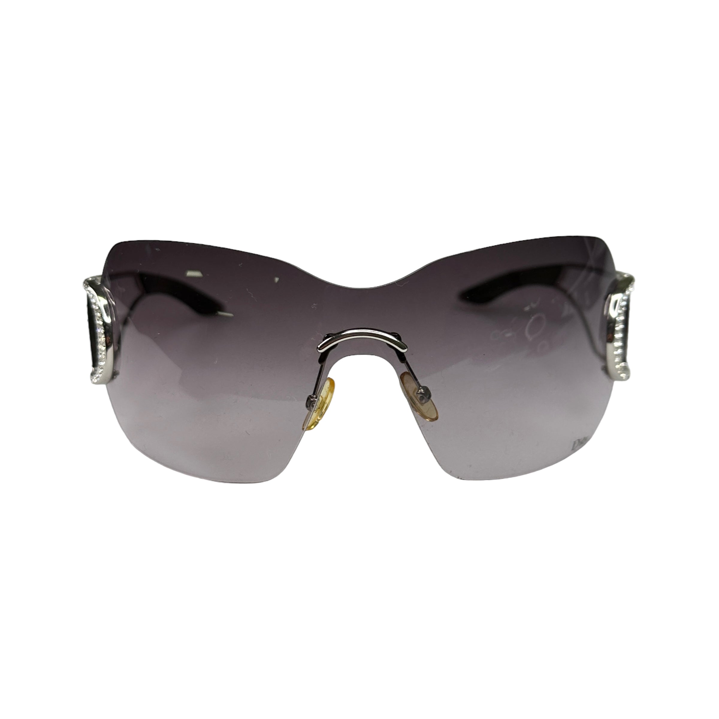 DIOR DIORLY 1 Rhinestone Large Frame Sunglasses for Women - Luxury Designer Shades with Crystal Embellishments - Perfect for Beach, Vacation & Summer Fashion