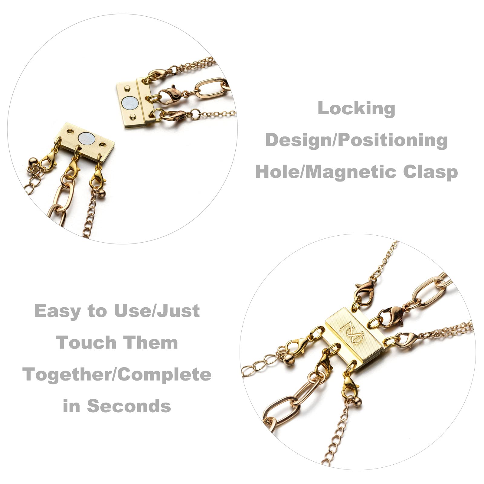 Zpsolution Magnetic Layering Necklace Clasp - Multi Strand Jewelry Connector with Secure Lock & Storage Box for Layered Bracelets & Necklaces | Perfect for DIY Jewelry Making & Layered Fashion Accessories