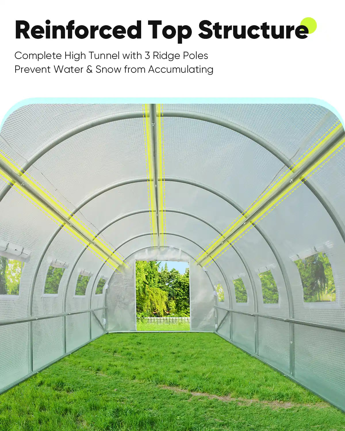 20' x 10' x 7' Heavy Duty Large Greenhouse Kit for Outdoor Gardening - Perfect for Growing Vegetables, Flowers & Plants All Year Round