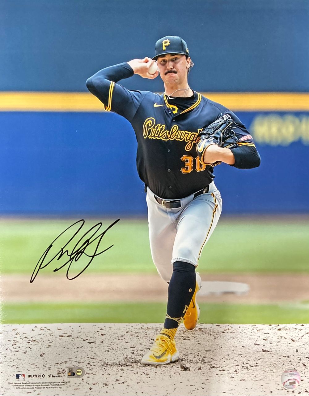 Paul Skenes Autographed 16x20 Pittsburgh Pirates Photo with MLB Hologram - Perfect for Baseball Collectors, Sports Memorabilia Fans & Man Cave Decor