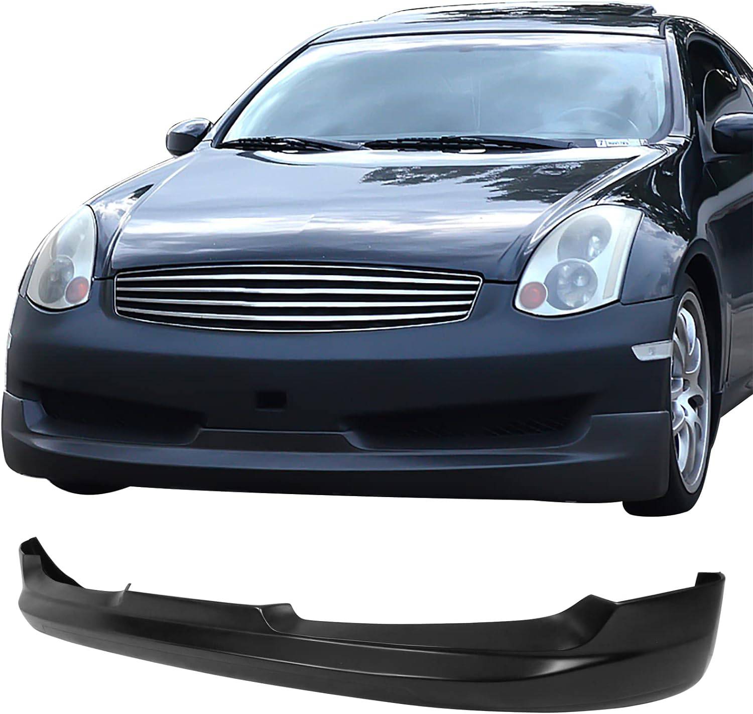 2006-2007 Infiniti G35 Coupe 2Dr Sport Front Bumper Lip - Gialla Style PU Splitter for Enhanced Aerodynamics & Aggressive Look - Perfect for Car Enthusiasts & Street Racing