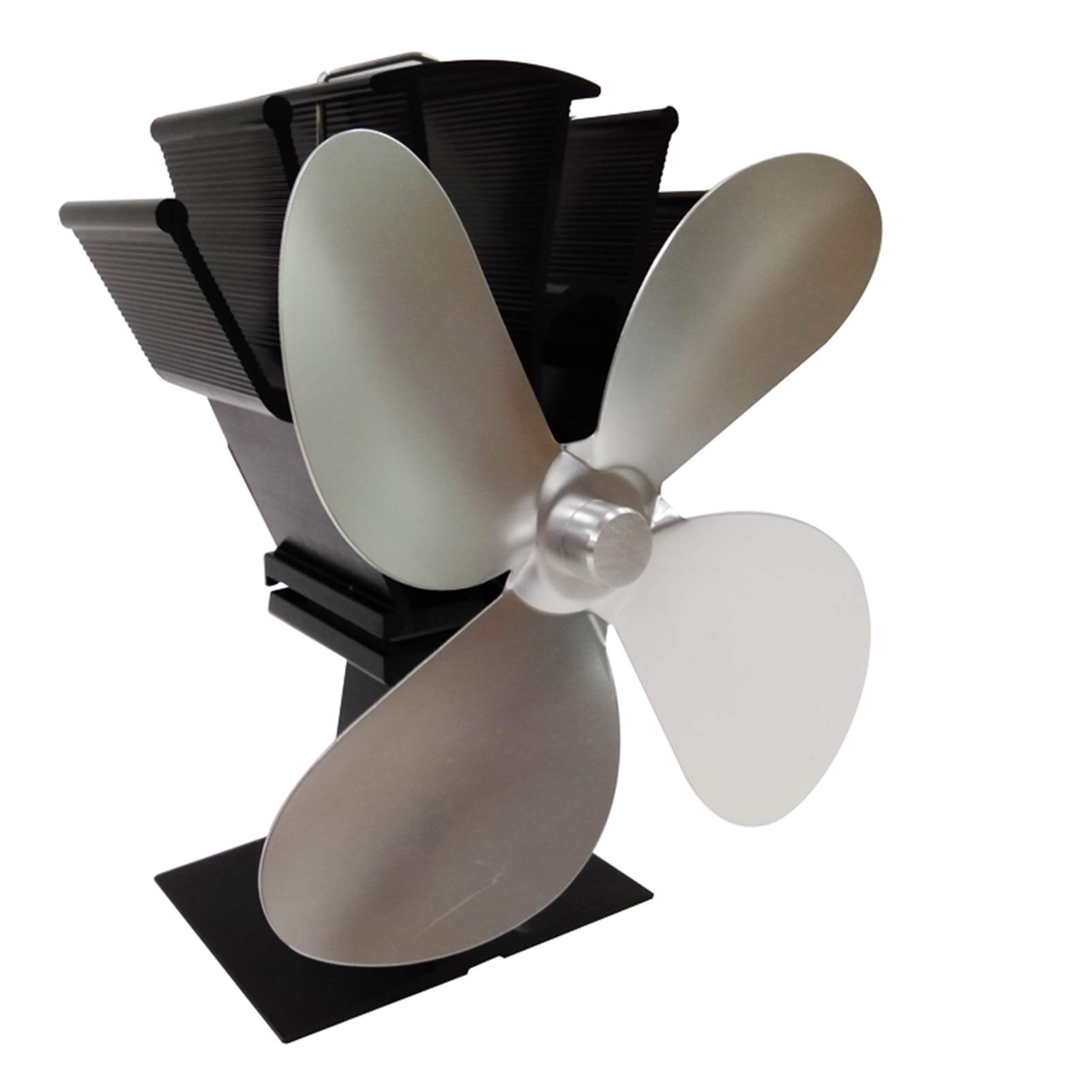 4 Blade Heat Powered Fireplace Fan - Portable Wood Stove Blower for Efficient Heat Distribution | Home Decor & Cozy Heating Solution for Living Rooms, Cabins & Outdoor Spaces