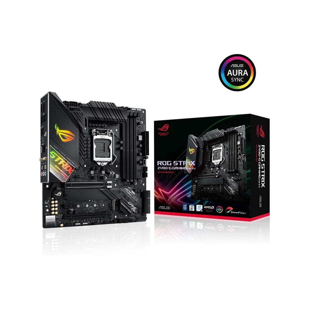 ASUS ROG STRIX Z490-G Gaming Motherboard (Wi-Fi 6) - Intel LGA 1200 Socket, ATX Form Factor, PCIe 4.0, DDR4 5000MHz - Perfect for High-Performance Gaming PCs and Streaming Setups