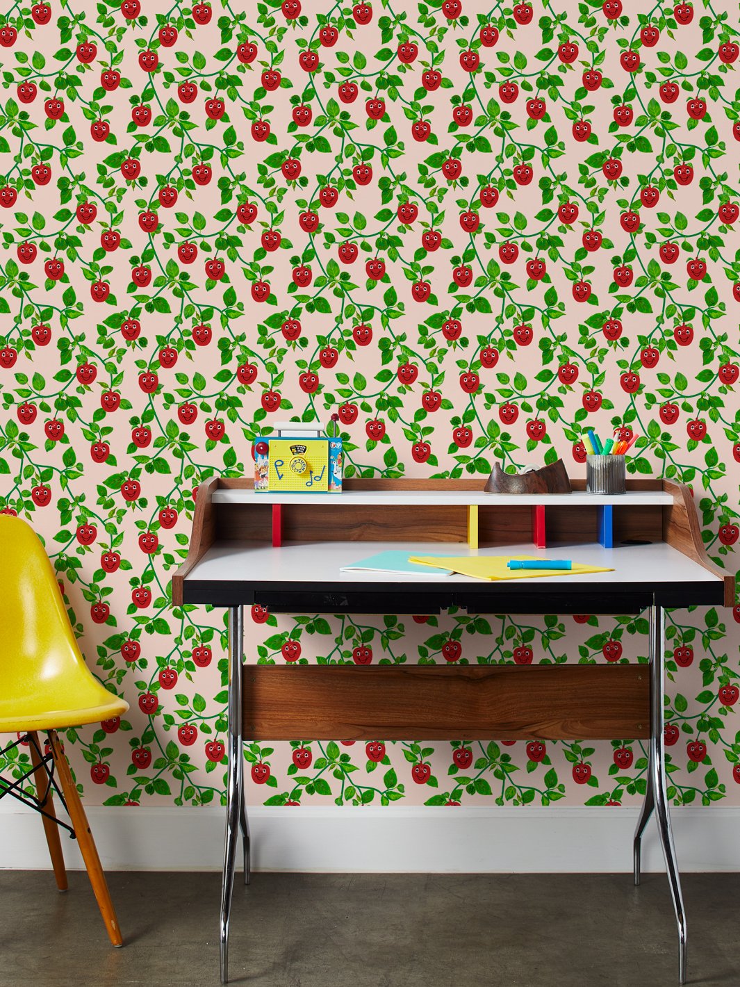 Fisher Price™ Happy Apple™ Branches Wallpaper - Peach Color Nursery Decor for Baby Rooms & Kids Bedrooms