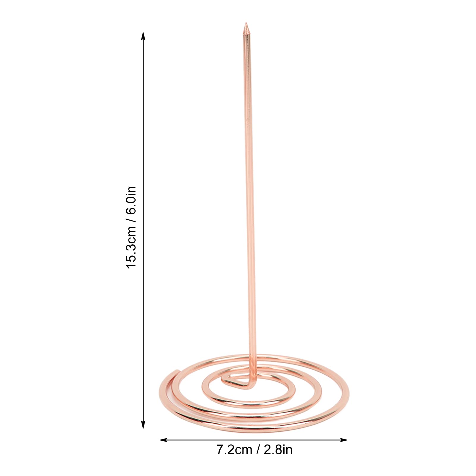 5PCS Rose Gold Receipt Holders for Desk - Durable Recyclable Ticket Spikes & Check Spindles for Office, Kitchen, Restaurant, and Retail Use