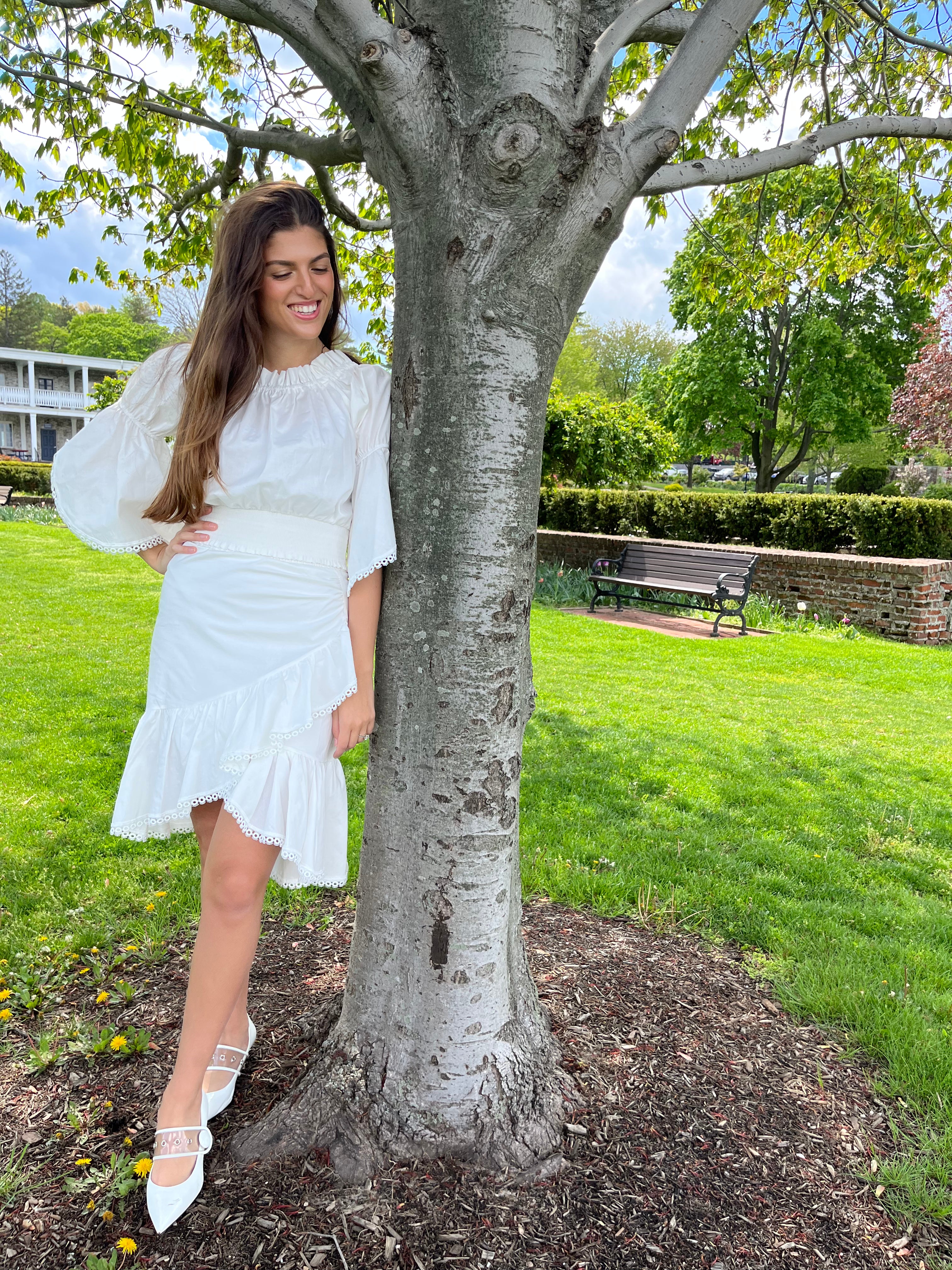 Elegant White Ruffle Skirt for Women - Flowy A-Line Midi Skirt with Tiered Layers | Perfect for Summer Outfits, Beach Vacations & Boho Fashion