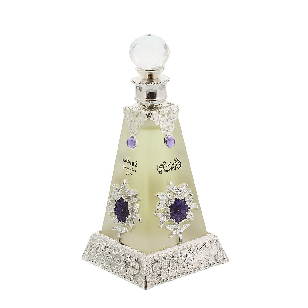 Hijaz Essential Scented Arba Wardat Women's Perfume - Floral Fragrance in Elegant Glass Bottle for Daily Wear & Special Occasions