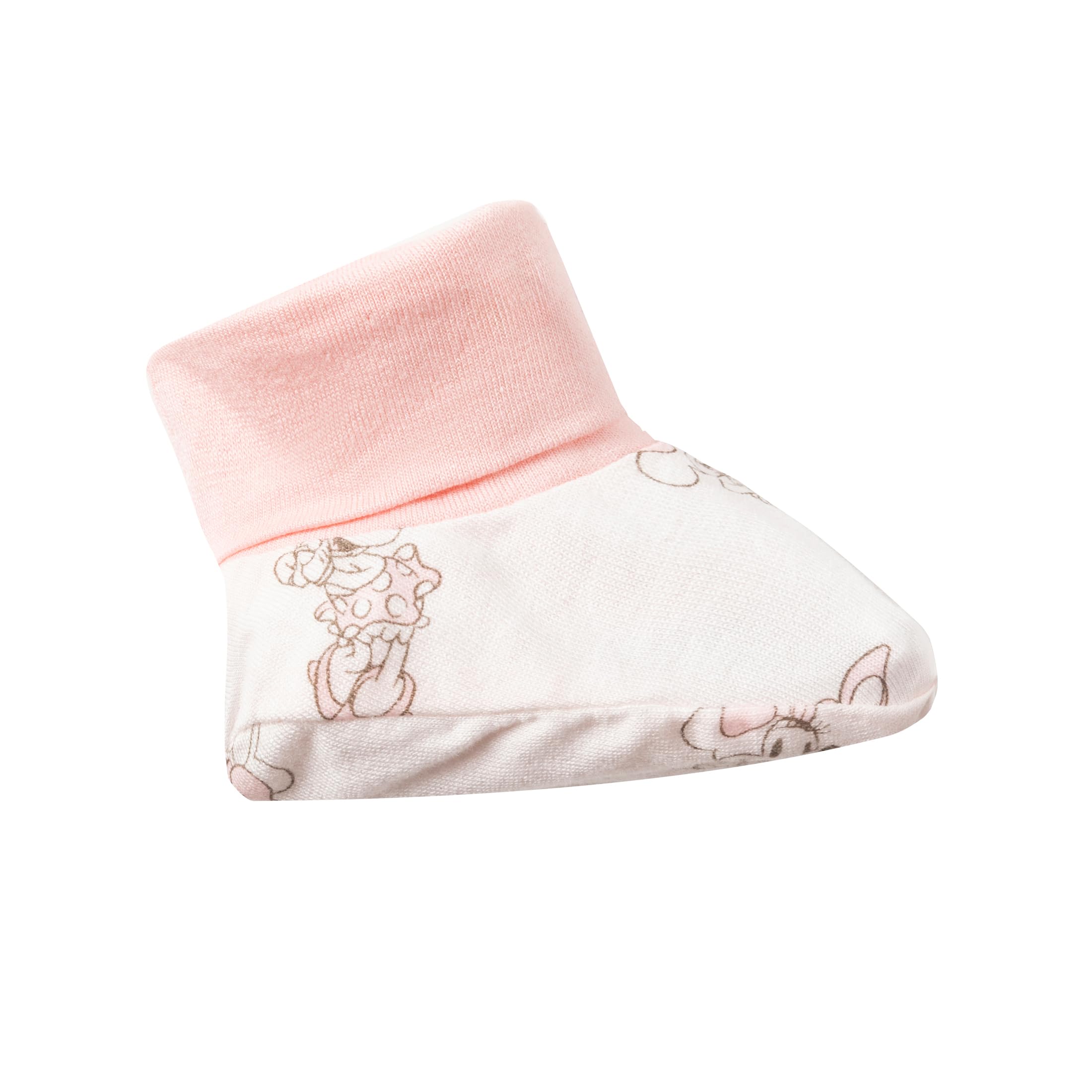 Disney Minnie Mouse Baby Girls 4-Pack Bamboo Viscose Bodysuit Set with Booties, Hat & Pants - Soft Organic Outfit for Newborn Infant 0-12 Months | Perfect for Photo Shoots, Birthday Gifts & Daily Wear