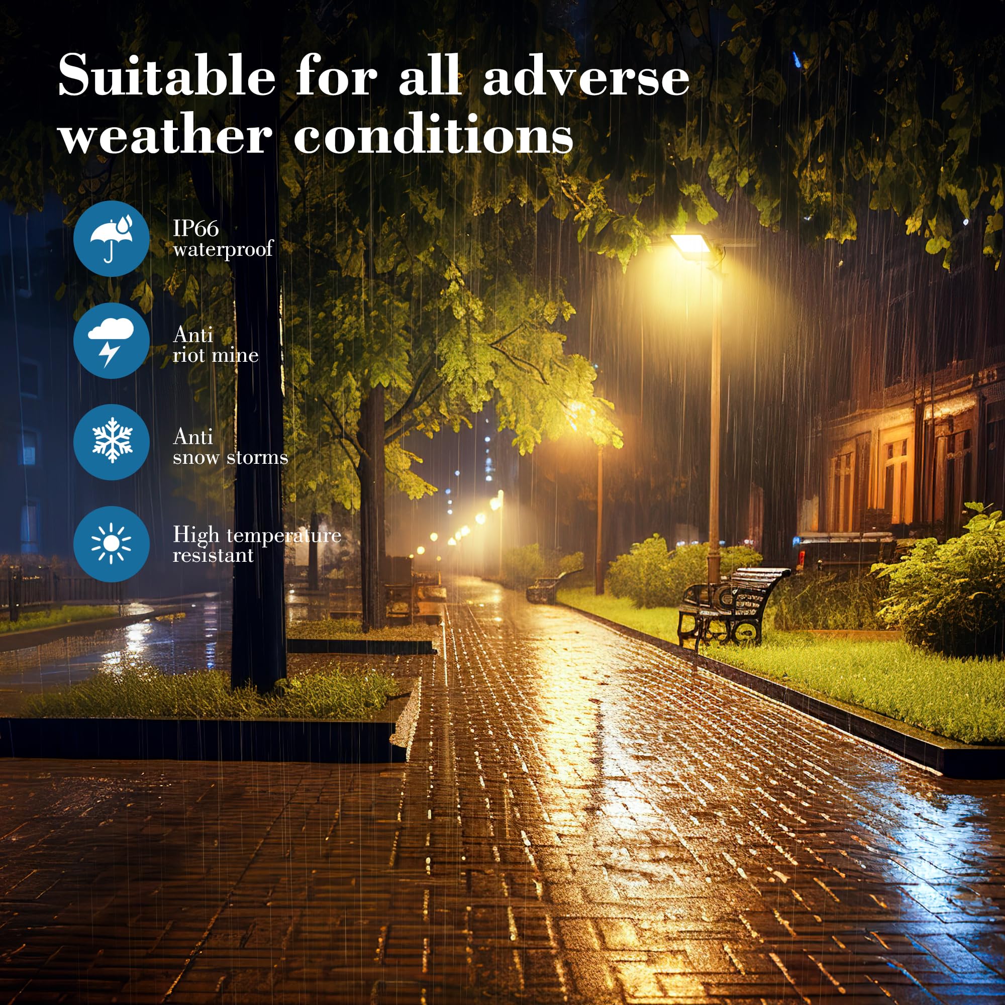 6000W Solar Street Lights Outdoor Waterproof - 2 Pack Commercial LED Solar Parking Lot Lights with Dusk to Dawn Sensor & Remote Control for Driveway, Yard, Garden, Pathways (Perfect for Home Security & Energy Saving)