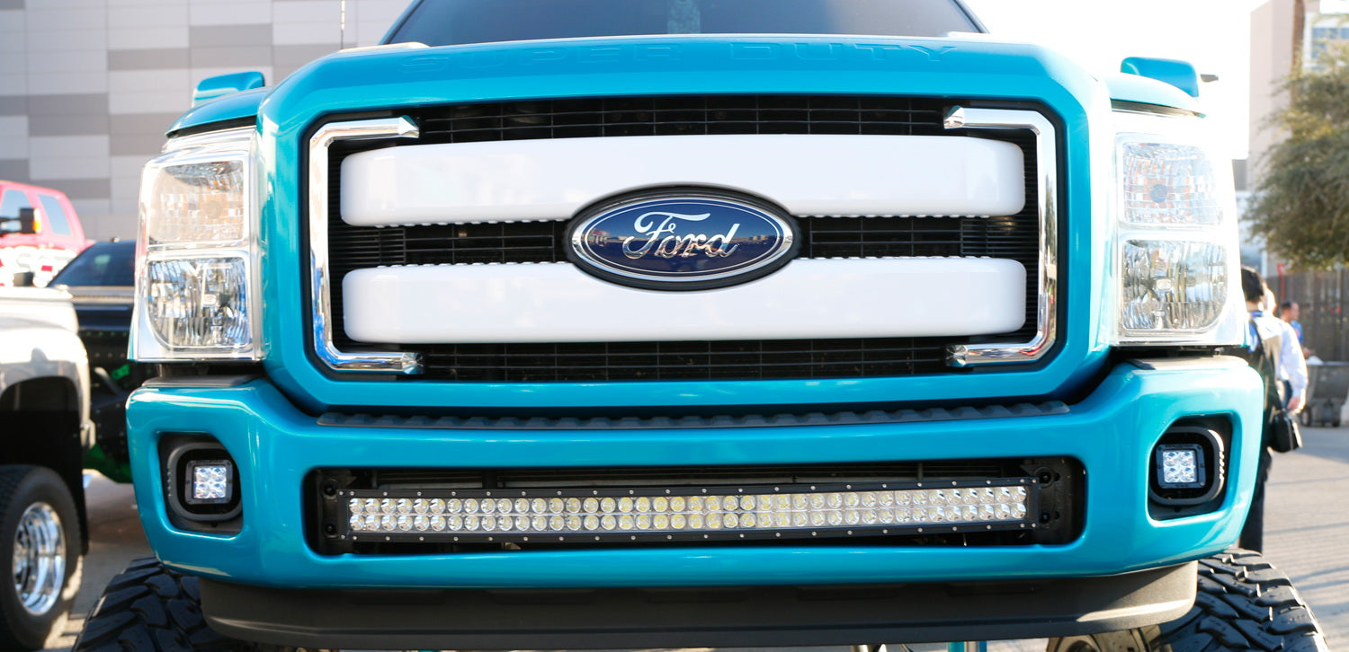 240W 40-42 Inch LED Light Bar with Lower Bumper Bracket for 2011-2016 Ford F250 F350 Super Duty Trucks - Off-Road, Camping & Night Driving Lighting Upgrade