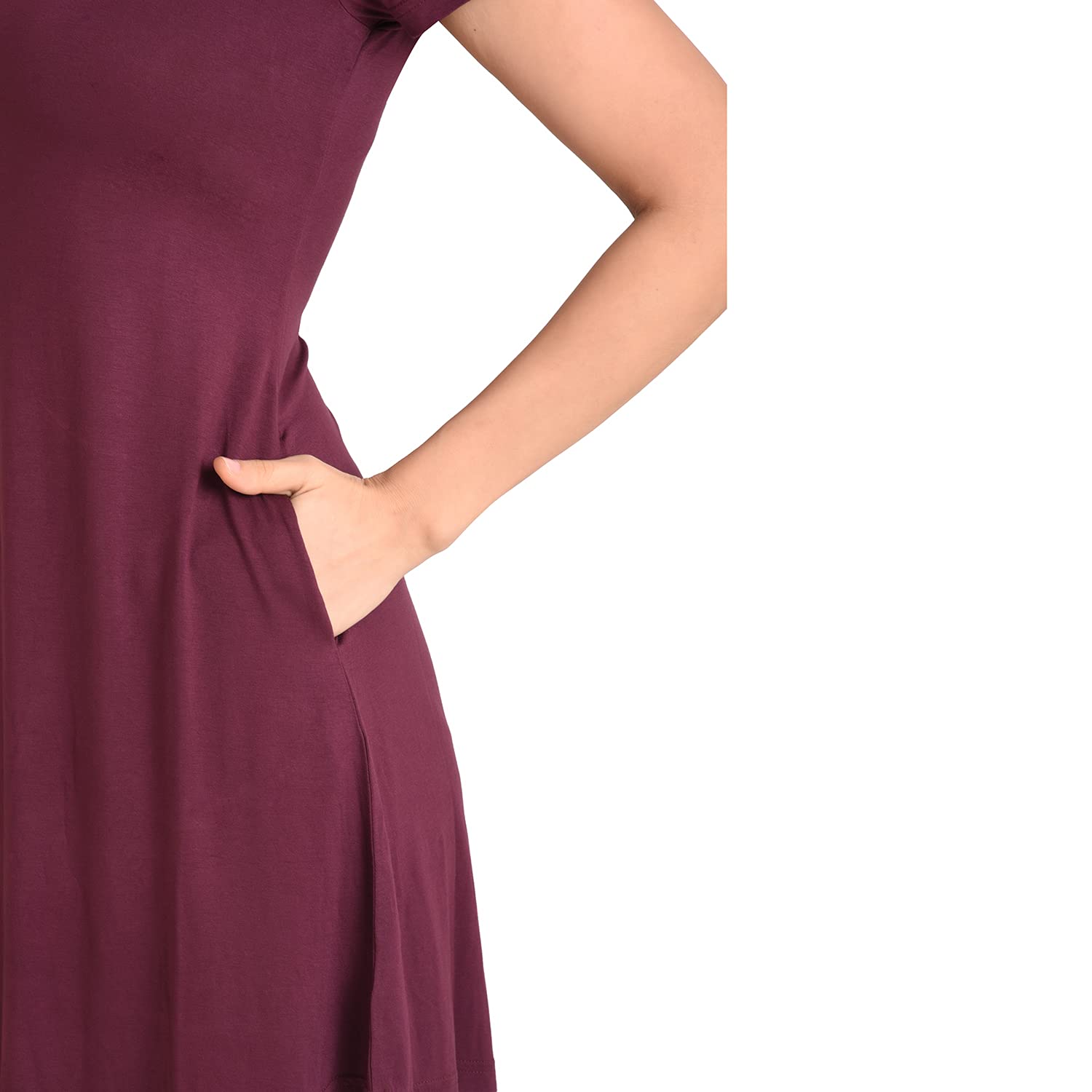 Miss Lavish London Women's Casual Summer Dress - Short Sleeve Loose Fit T-Shirt Dress for Home, Beach & Vacation | Comfortable Everyday Wear for Women & Girls