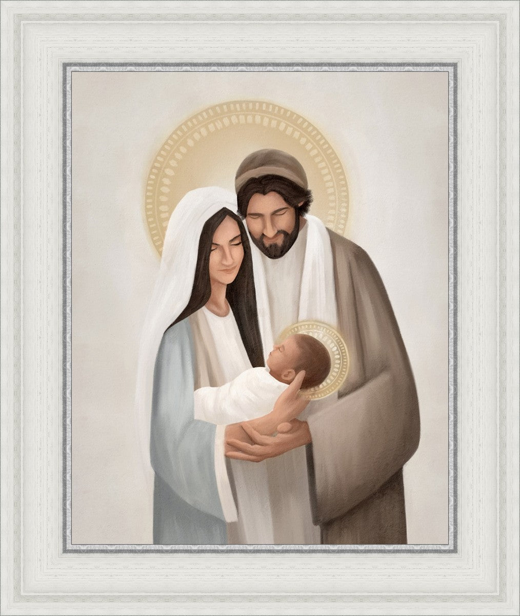 Holy Family Painting by Devyni Jensen - Religious Art for Home Decor, Church, and Meditation Spaces