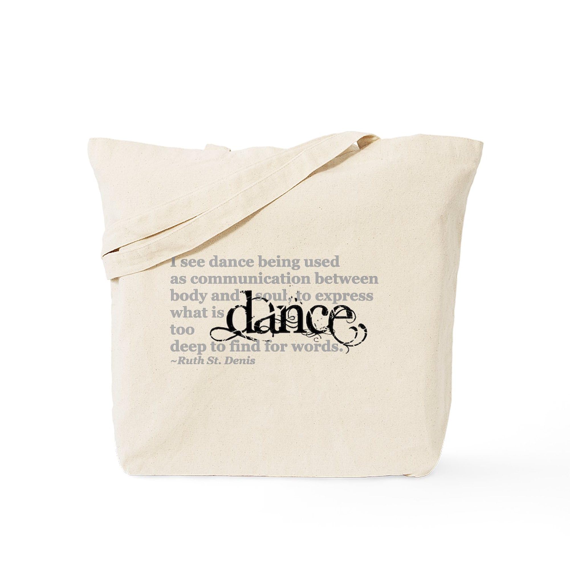 Dance Quote Tote Bag - Natural Canvas Reusable Shopping Bag for Groceries, Beach & Gym | Inspirational Dance Gift for Dancers & Teachers