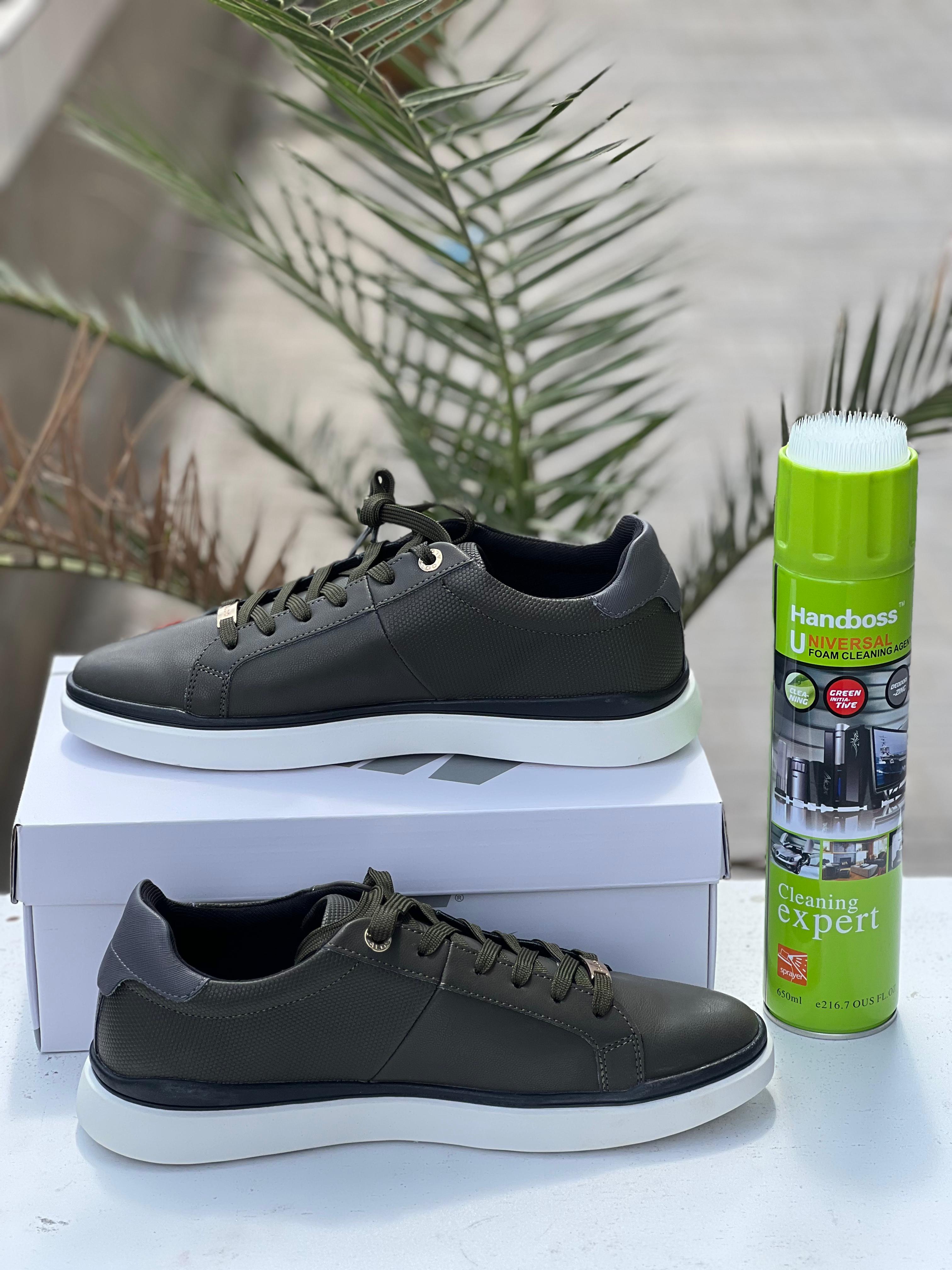 Aldu Men's Stylish Olive Green Sneakers - Lightweight Comfortable Walking Shoes for Casual Wear, Gym & Outdoor Activities