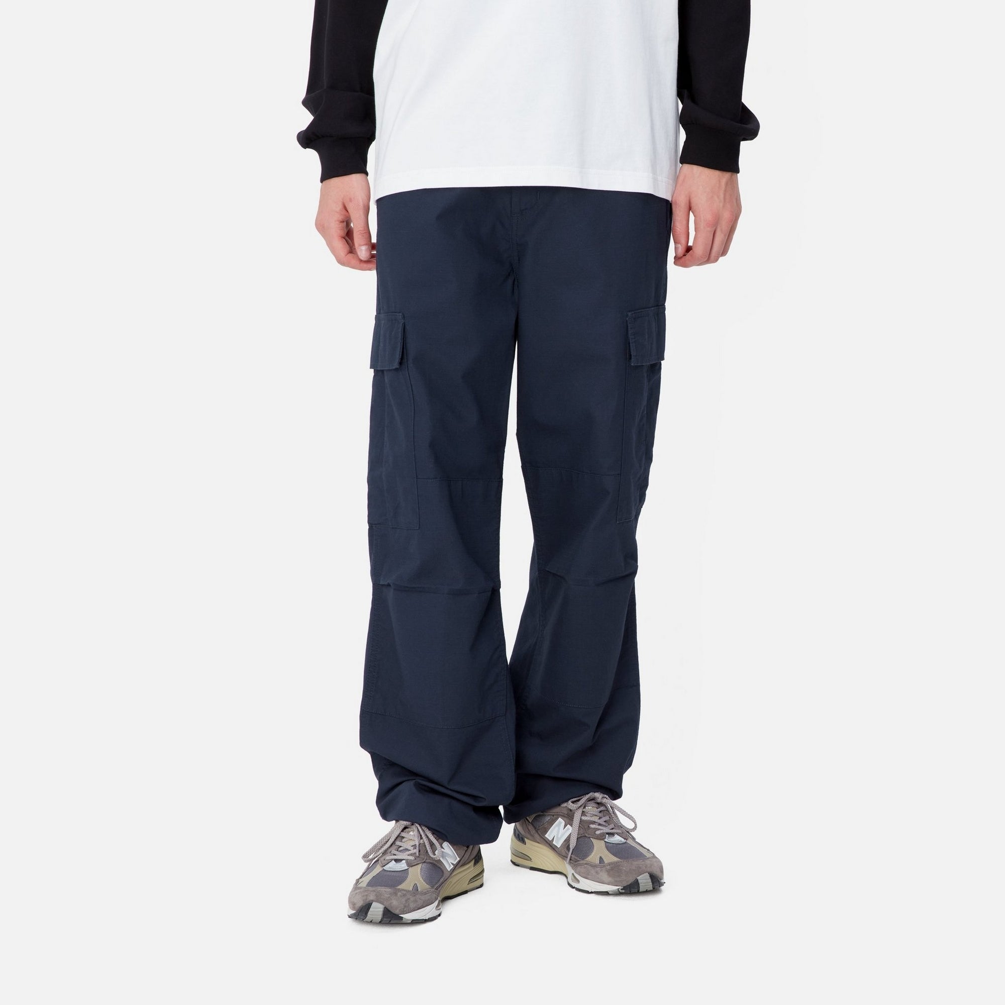 Men's Regular Fit Cargo Pants - Air Force Blue | Durable Military Style Work Pants for Outdoor, Hiking & Casual Wear