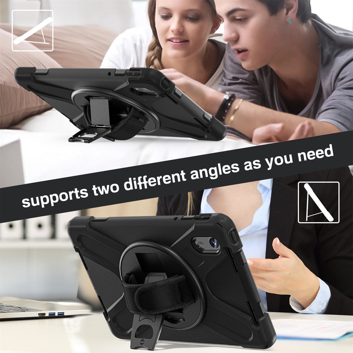Lenovo Tab M11 Shoulder and Hand Strap Case - Durable Protective Cover with Adjustable Strap for Travel, Commuting & Outdoor Use