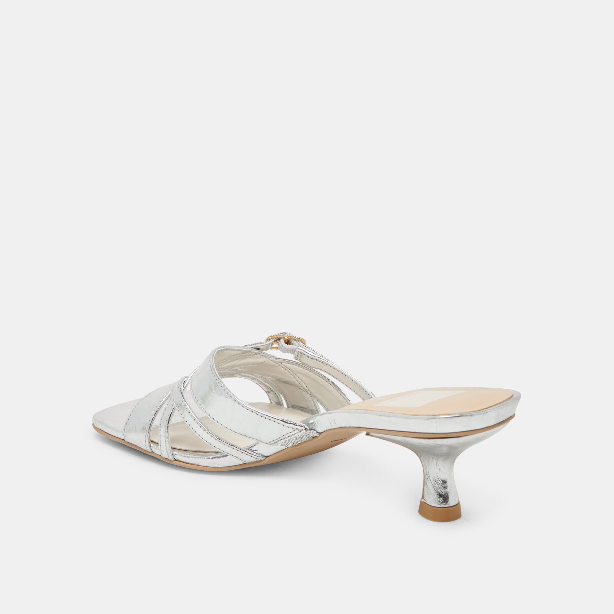 Bryant Heels - Women's Silver Distressed Leather High Heel Pumps for Party, Wedding & Evening Wear