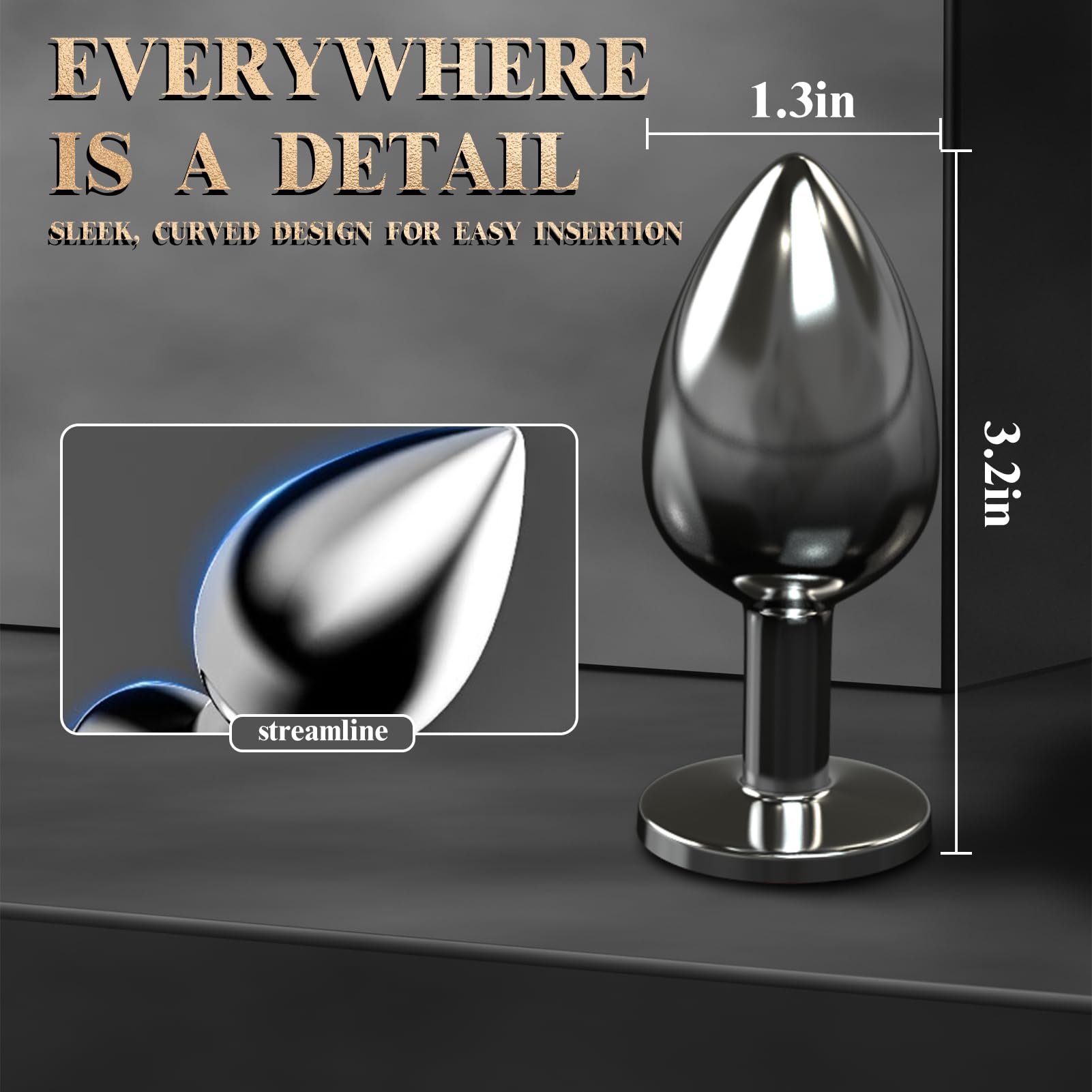 Stainless Steel Anal Plug for Women - Couple Gift for Relaxation & Training