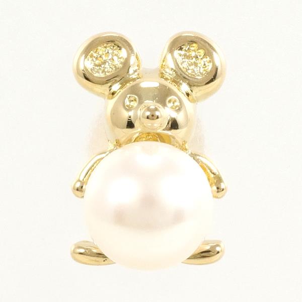 18K Yellow Gold Pearl Single Earring - Dainty Elegant Stud Earrings for Women - Perfect for Weddings, Parties & Everyday Wear