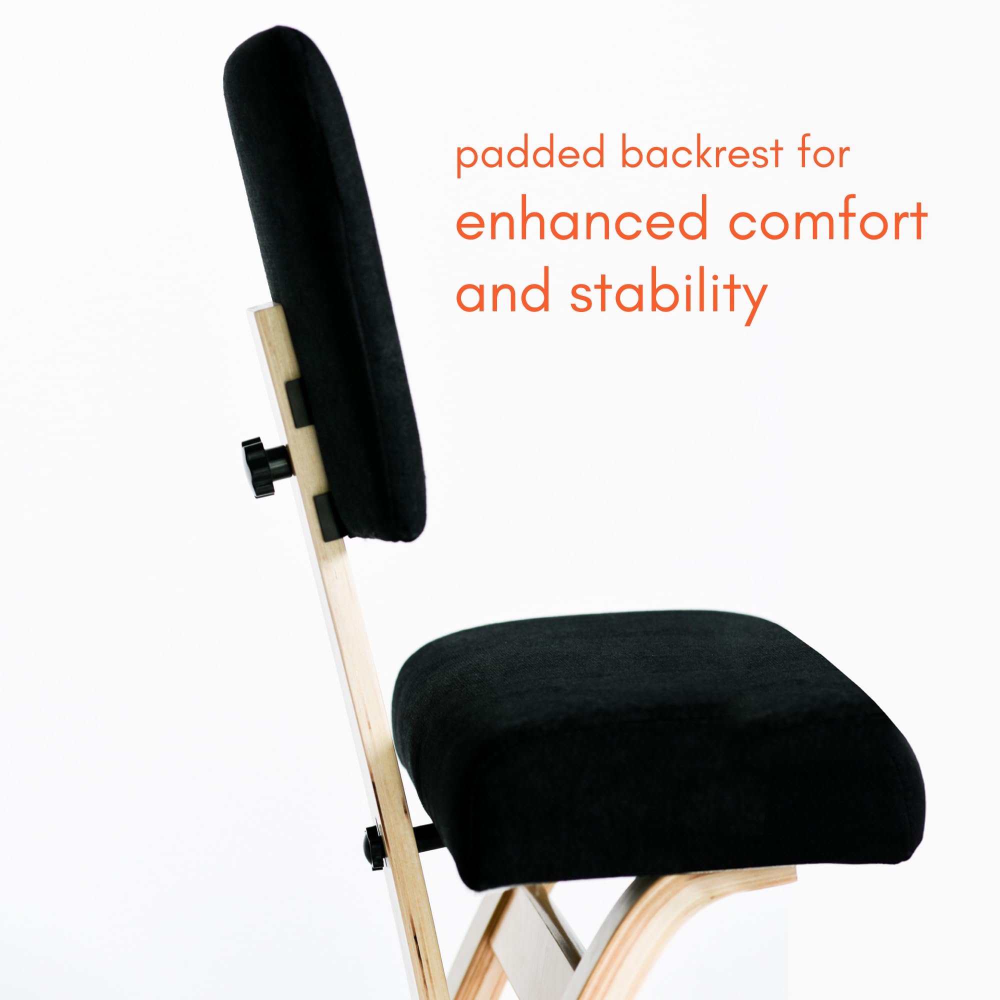 Sleekform East Austin Ergonomic Kneeling Chair - Posture Support & Back Pain Relief - Comfortable Kneeling Stool for Home & Office - Perfect for Meditation, Yoga, and Desk Work