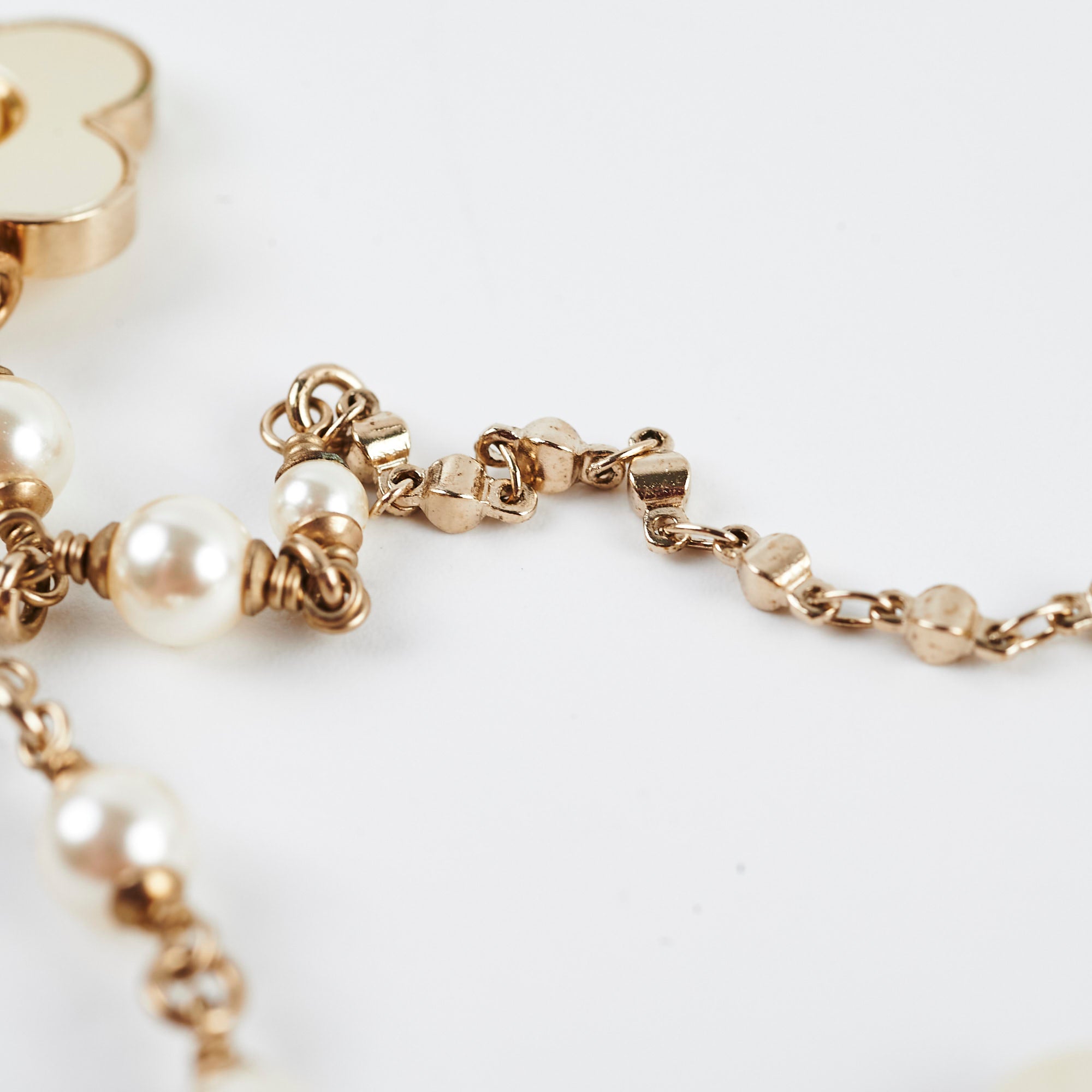 Chanel Style Flower Long Pearl Necklace - Elegant Costume Jewelry for Women, Perfect for Weddings, Parties & Special Occasions