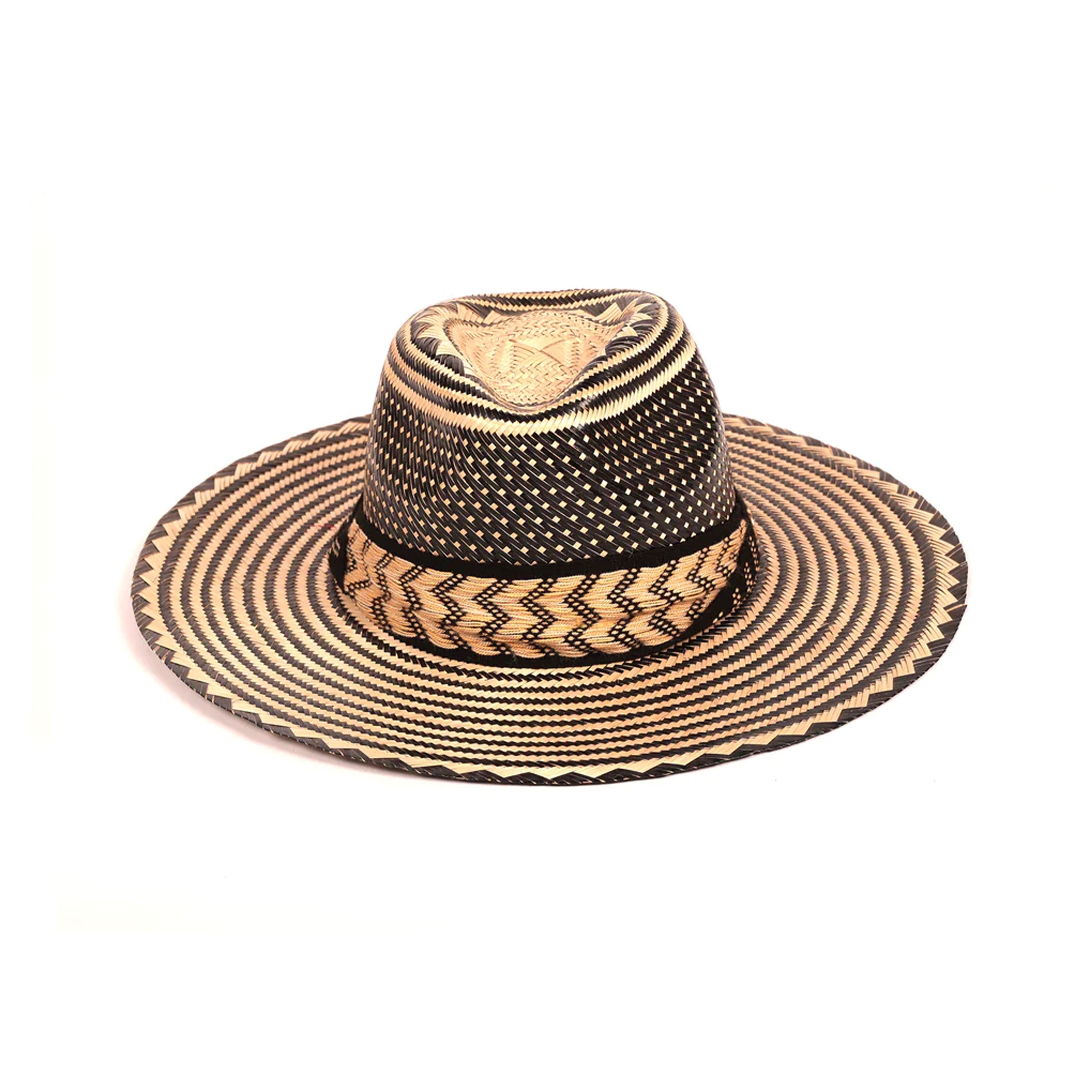 Sierra Ikara Hat for Women - Natural & Black Sun Hat for Outdoor, Beach, Hiking, and Travel Protection