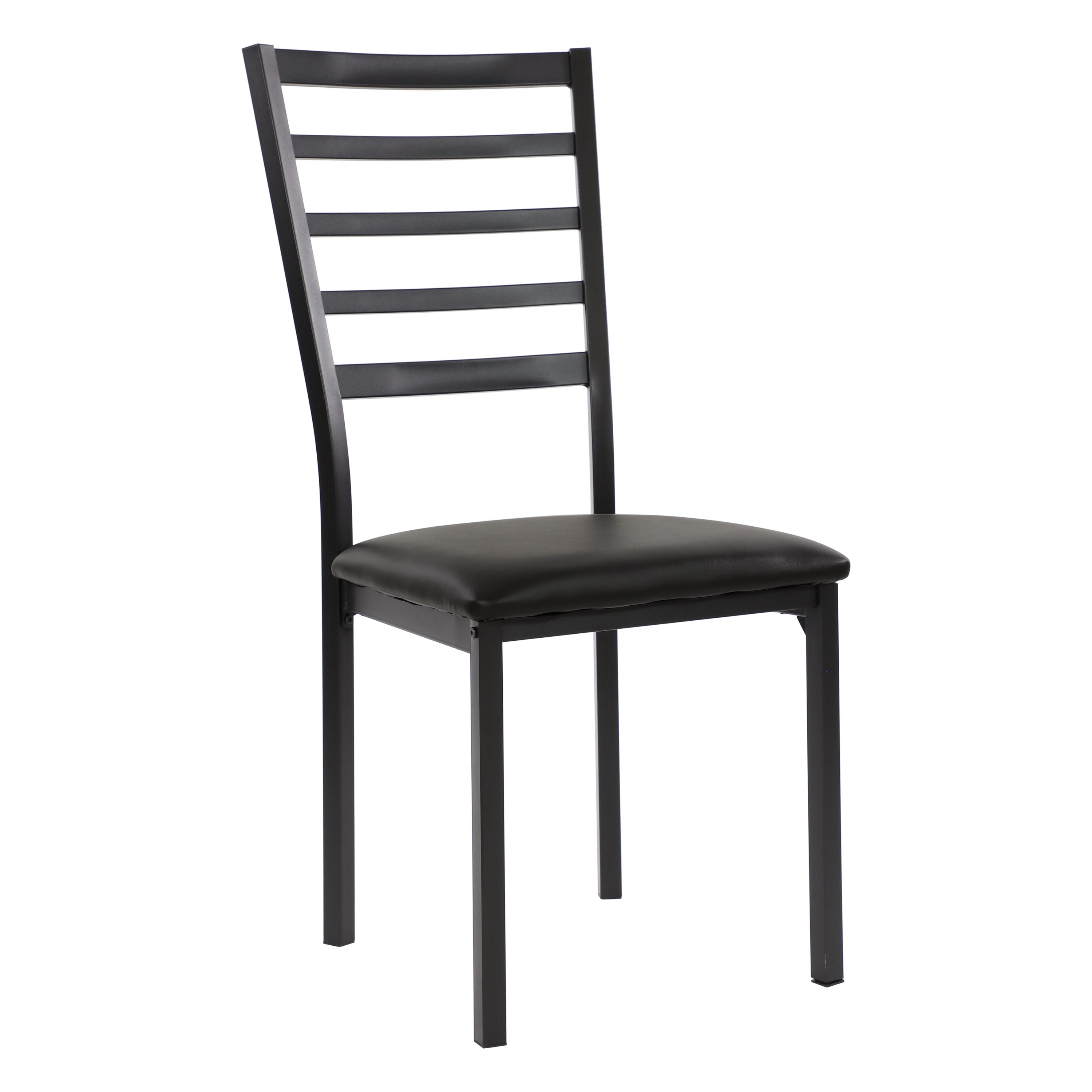 4 Pack Black Metal Frame Side Chairs - Modern Casual Dining Room Furniture for Kitchen, Breakfast Nook, and Small Space Decor