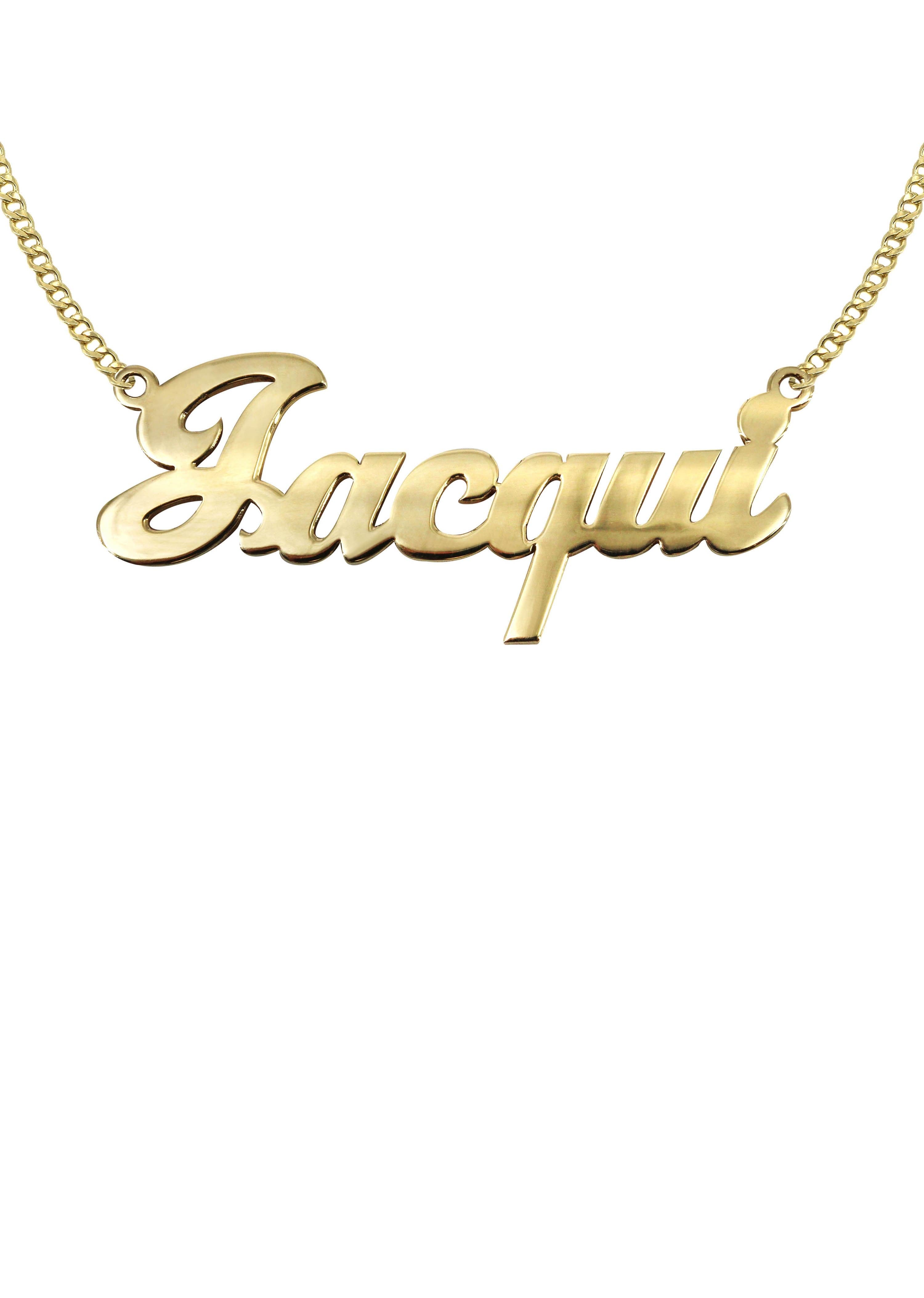 14K Gold Personalized Name Plate Necklace for Women - Custom Engraved Name Jewelry Gift for Her | Birthday, Anniversary, Valentine's Day Present Idea