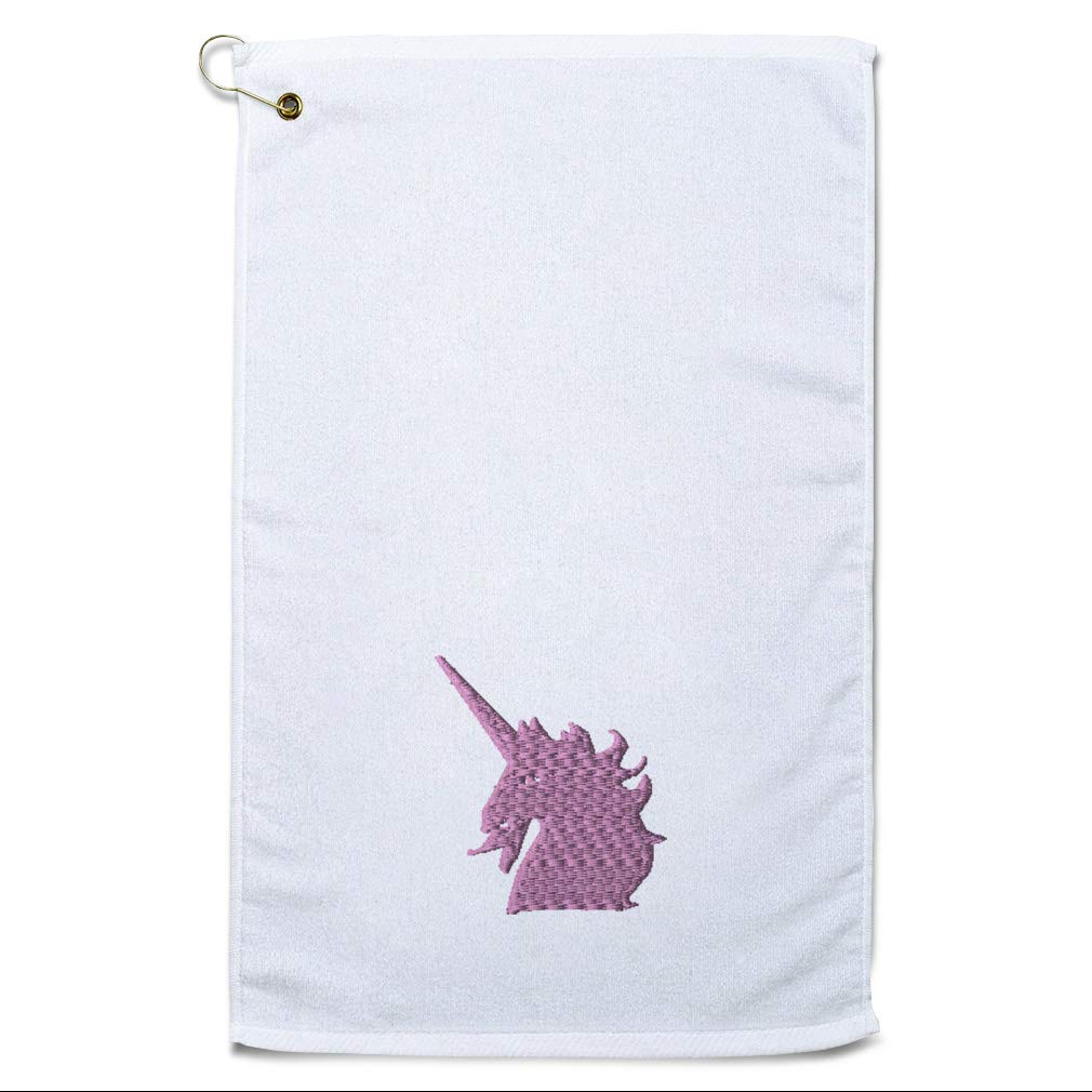 Pink Unicorn Print Golf Towel - Soft Cotton Golf Accessories for Men & Women - Perfect for Golf Bags, Gym, Sports & Outdoor Activities