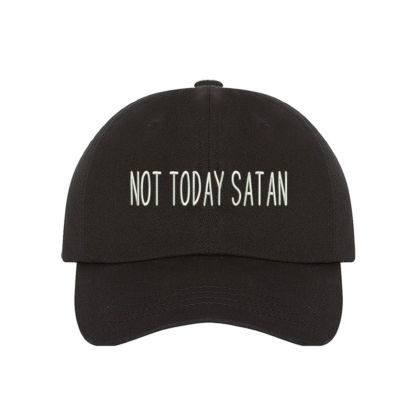 Not Today Satan Dad Hat - Trendy Adjustable Baseball Cap for Men & Women - Perfect for Outdoor Activities, Sports, and Casual Wear
