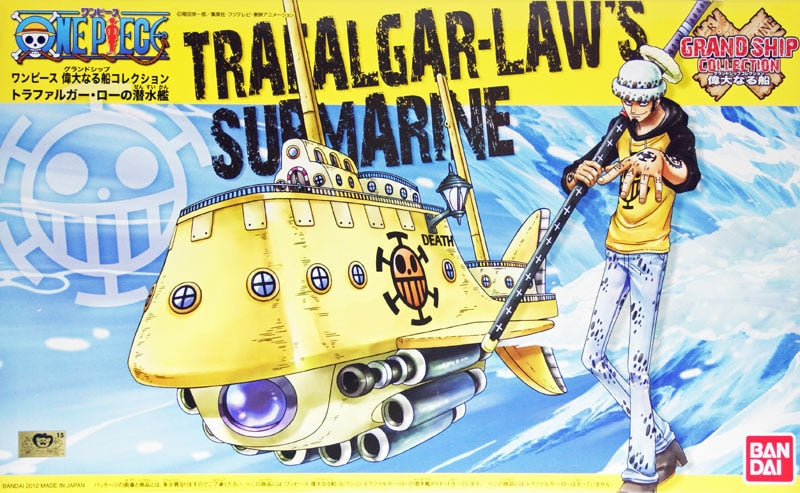 Bandai One Piece Grand Ship Collection #02 Trafalgar Law Submarine Model Kit - Anime Ship Building Set for Collectors & Display