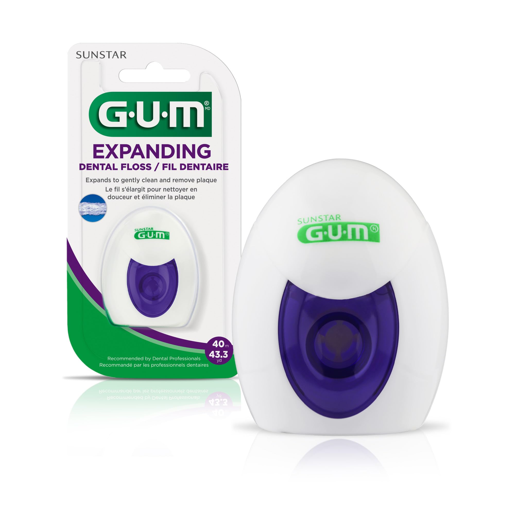Premium Expanding Dental Floss - Waxed Woven Floss for Tight Teeth | Effective Plaque Removal | Unflavored | Perfect for Travel, Daily Oral Care & Braces Wearers