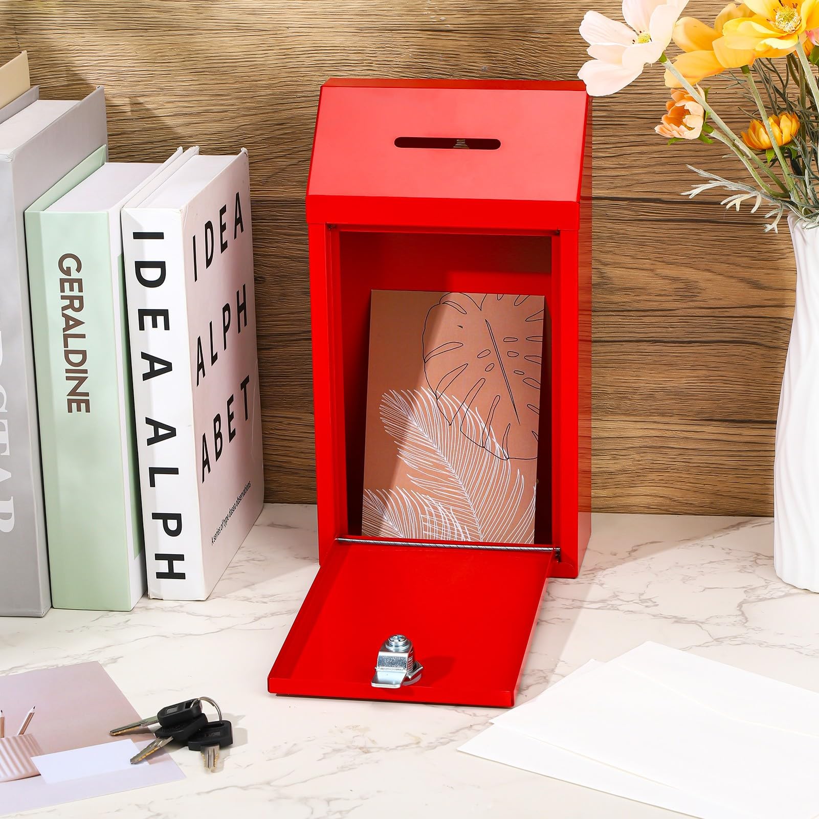 Secure Metal Donation Box with Lock Slot - 10.2