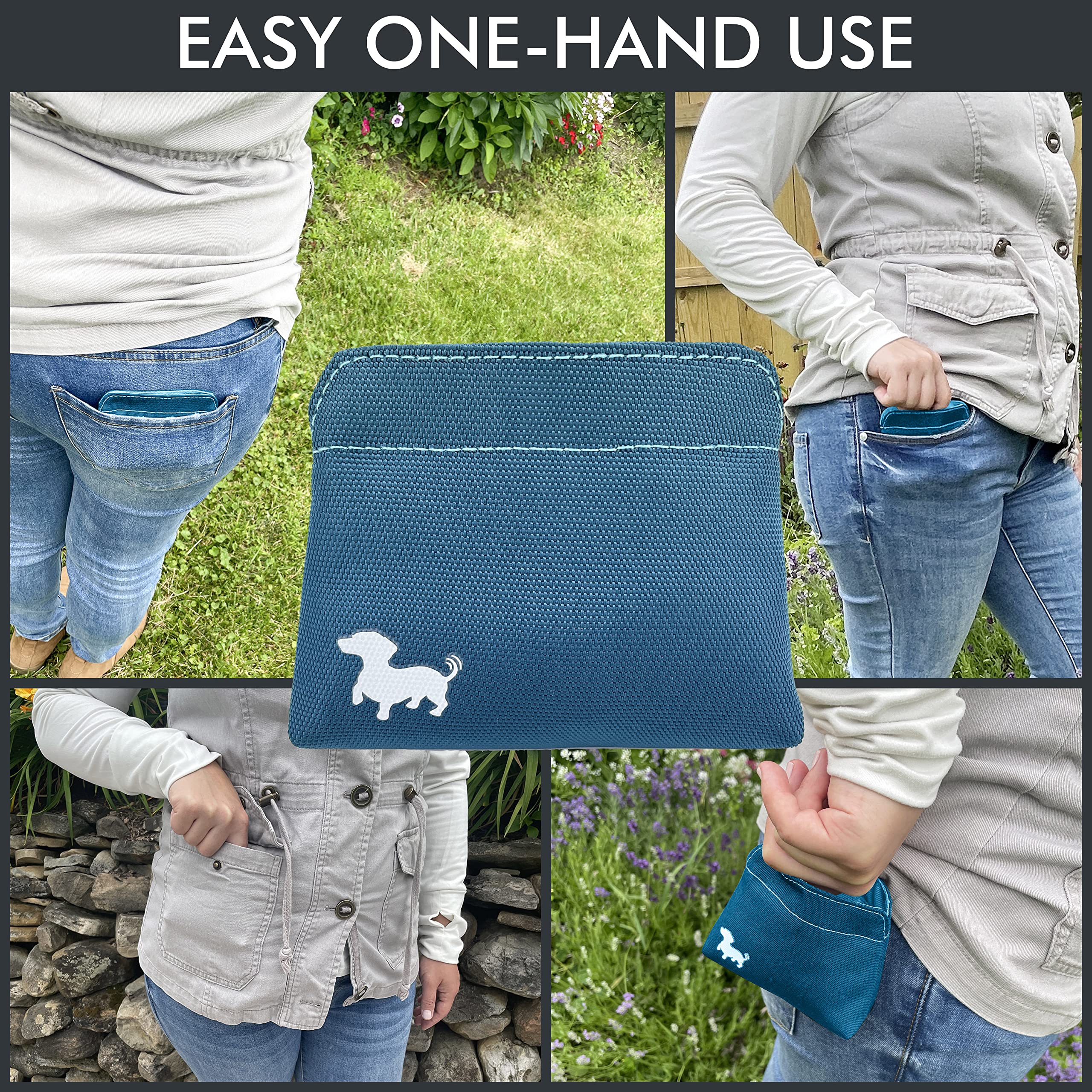 Portable Dog Treat Pouch with Magnetic Closure - Durable Pet Training Treat Bag for Small Dogs - Hands-Free Dog Walking Accessories - Perfect for Outdoor Adventures, Obedience Training & Daily Walks (Turquoise)
