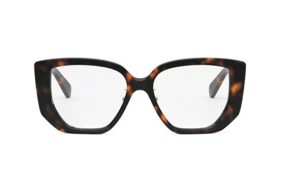Celine TRIOMPHE CL50146F 052 Shiny Dark Havana Butterfly Women's Eyeglasses - Designer Cat Eye Glasses for Women, Luxury Fashion Eyewear for Office, Party & Everyday Wear