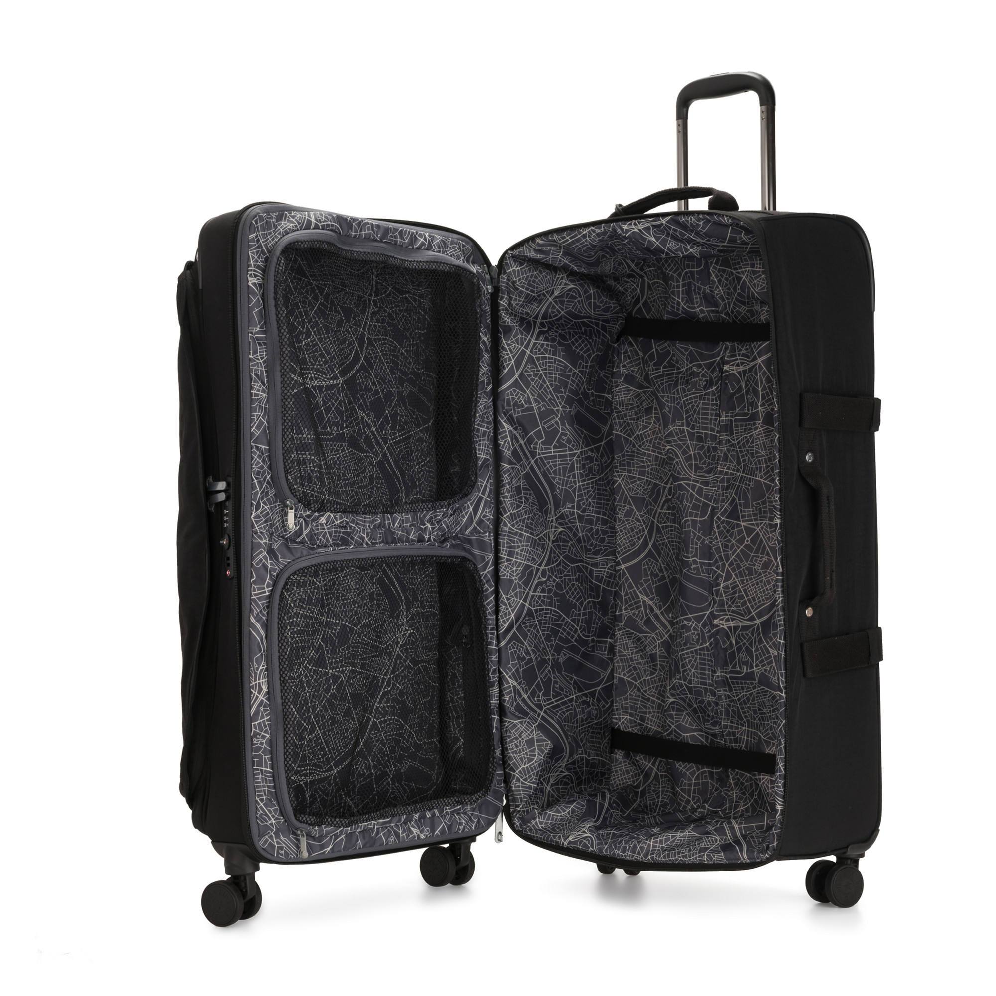 Kipling Spontaneous Large Rolling Luggage - Black Noir | Lightweight Expandable Suitcase with Wheels for Travel, Business Trips & Vacations