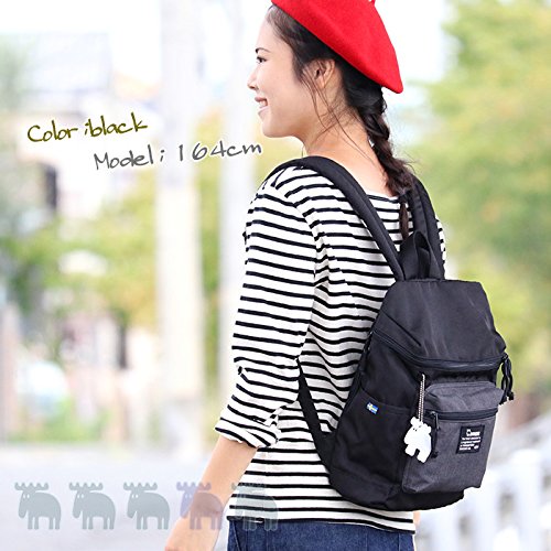 Moz ZZEI-04 Mini Backpack for Women & Men - Lightweight Melange Fabric, Navy Blue - Perfect for Travel, School & Everyday Use