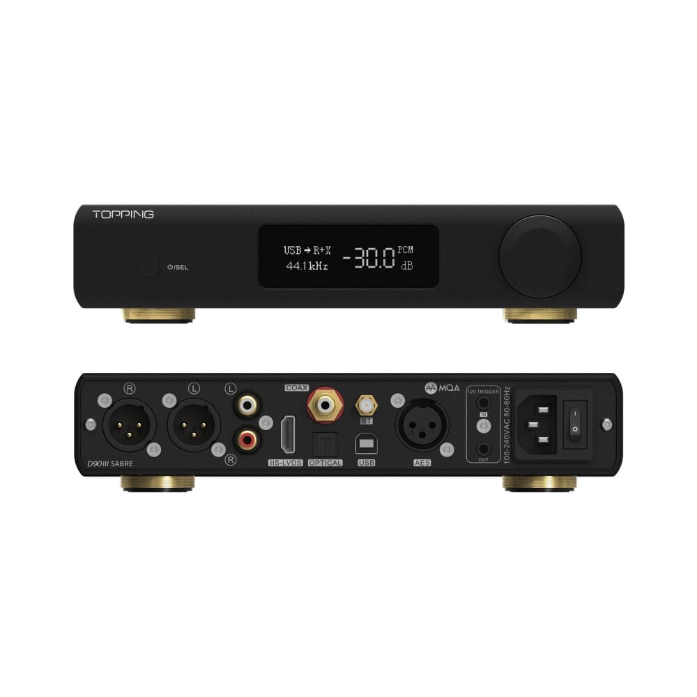 TOPPING D90III / D90 III SABRE Fully Balanced Dual ESS9039SPRO Bluetooth 5.1 HiFi DAC - Premium Audio Decoder for Home Theater & Studio Recording