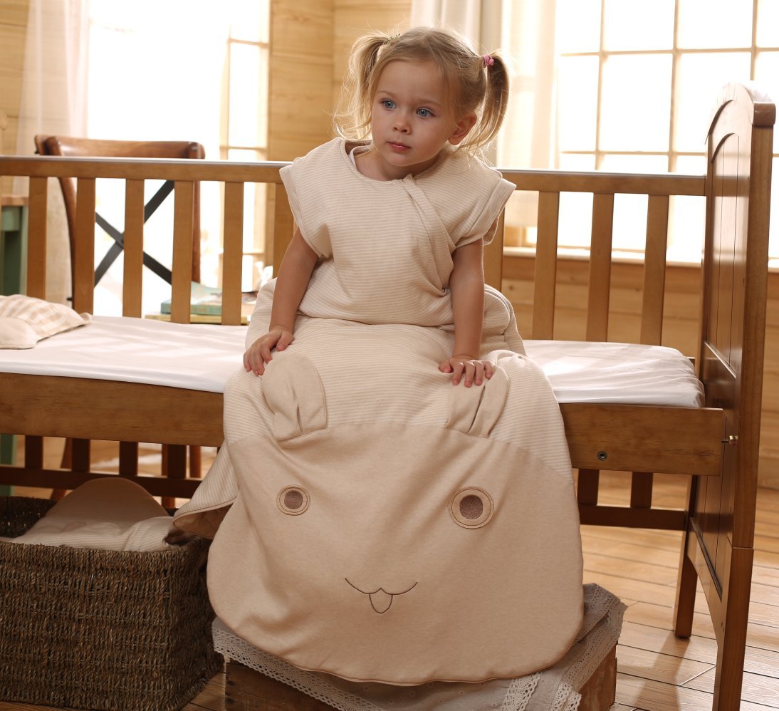 Organic Baby Sleeping Bag with Detachable Sleeves - Soft Wearable Blanket for Infants & Toddlers - Perfect for Autumn Nights, Nursery, and Travel