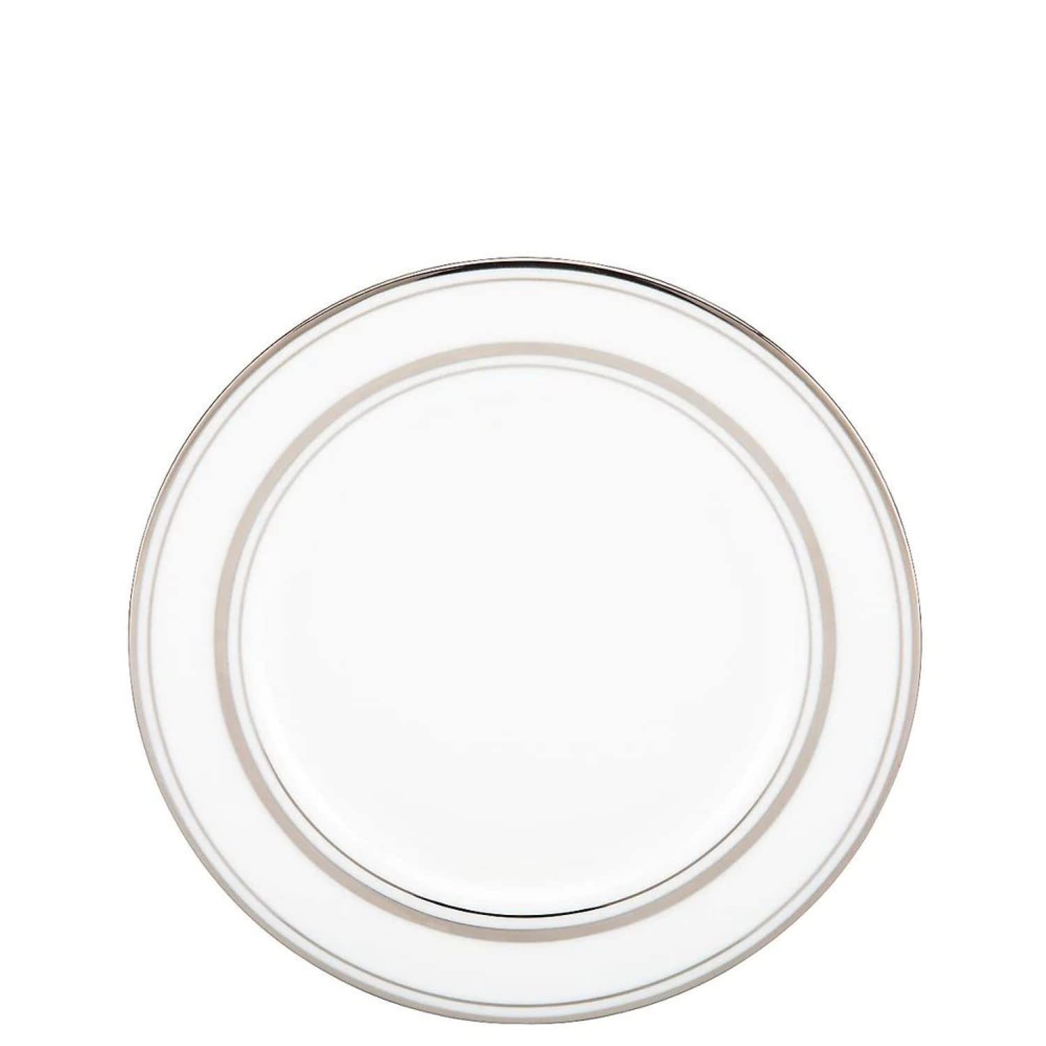 Kate Spade Library Lane Platinum Bread & Butter Plate - Elegant Dinnerware Set for Formal Dining, Tea Parties & Home Decor