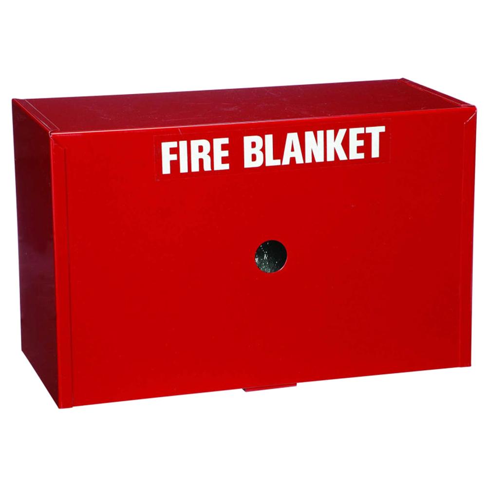 JL Industries 9613S21 Royal Series Steel Fire Blanket Cabinet with Drop Down Door & Included Fire Blanket - 16