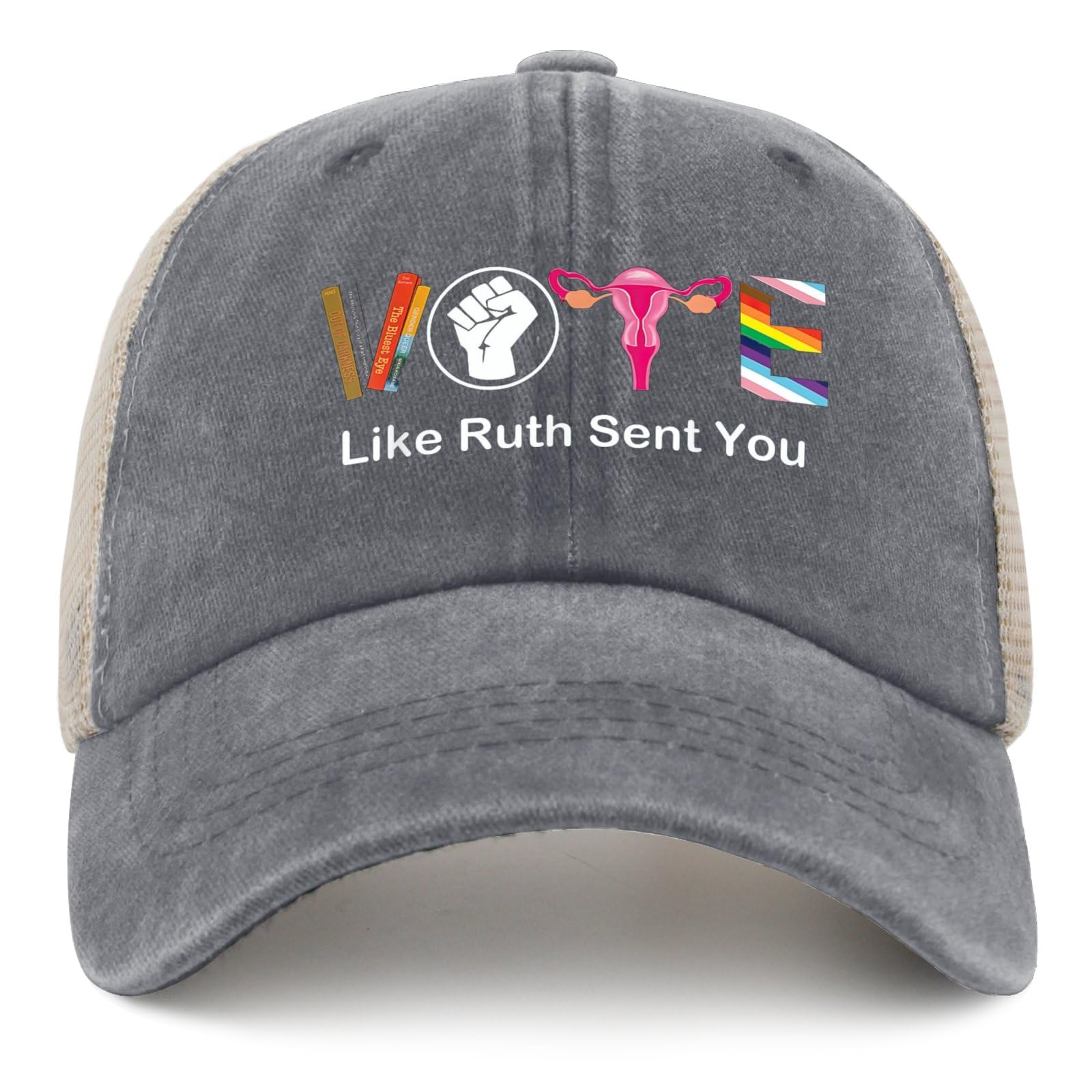 Vintage Trucker Hat for Men & Women - Camping & Gardening Cap - Black Slogan Hat Gift