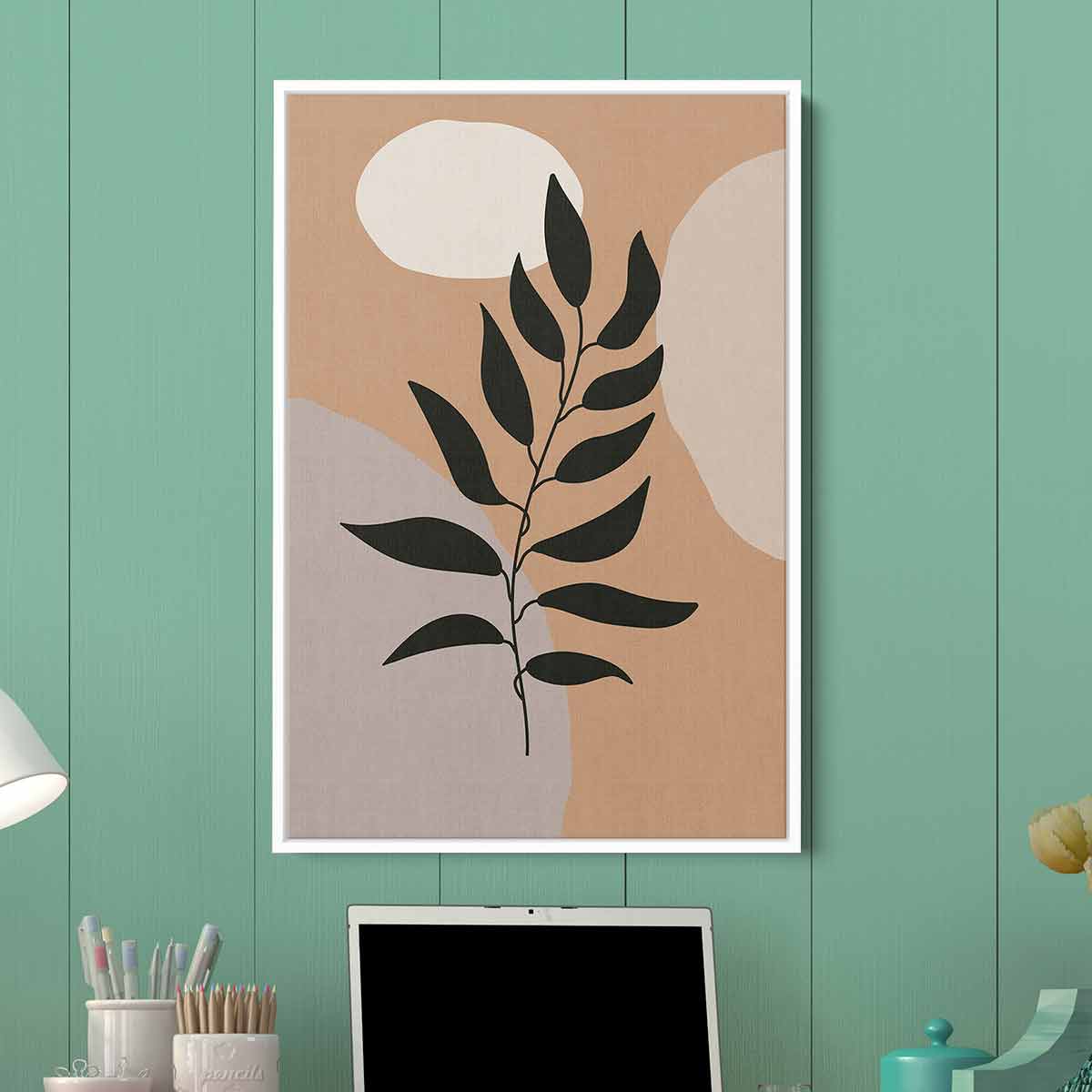 Pink Leaf Wall Art Canvas - Modern Botanical Home Decor for Living Room, Bedroom & Office | Perfect for Housewarming Gifts & Interior Design
