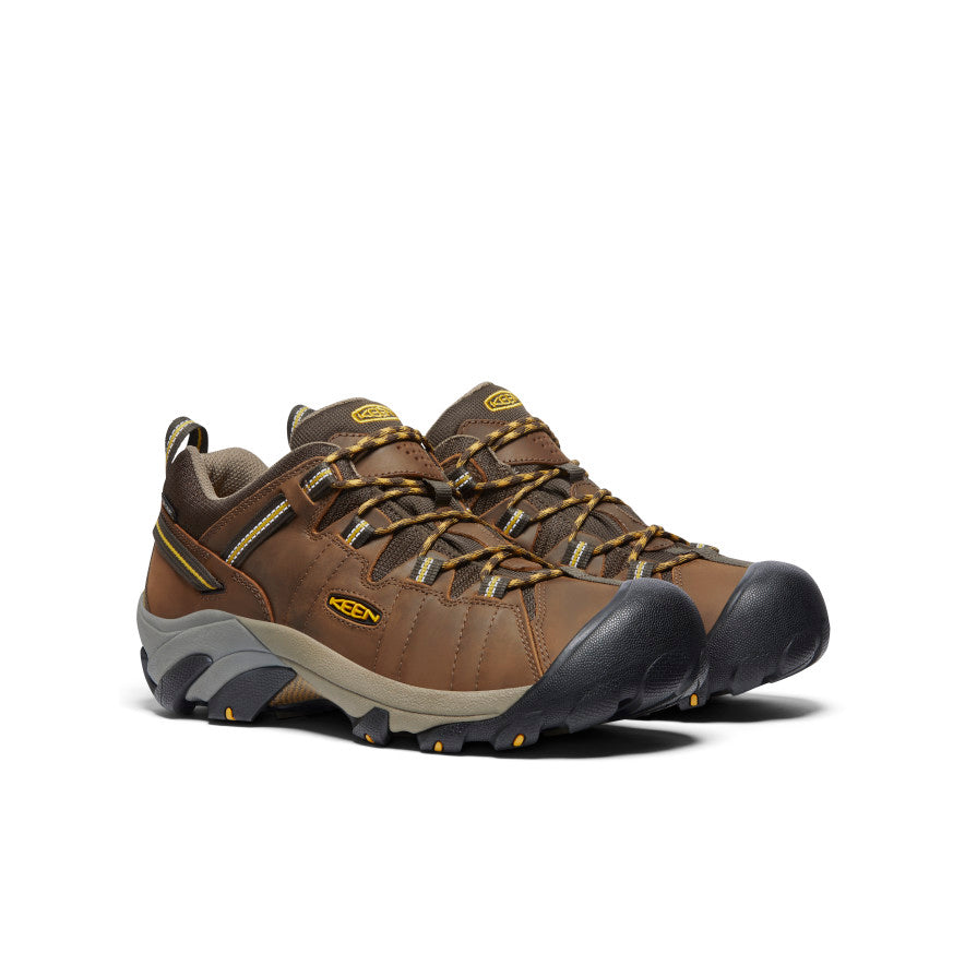 Men's KEEN Targhee II Waterproof Hiking Boots - Cascade Brown/Golden Yellow - Lightweight & Durable for Outdoor Adventures, Trail Running & Camping