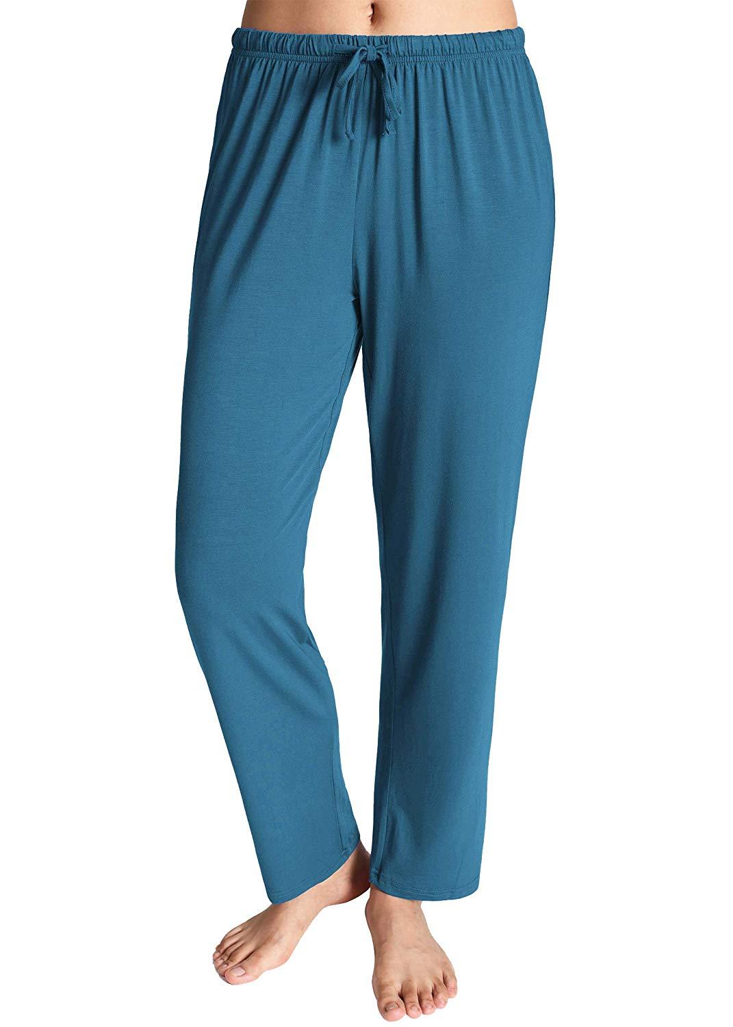 Soft & Breathable Women's Bamboo Knit Pajama Pants - Cozy Loungewear for Sleep, Yoga & Relaxation at Home