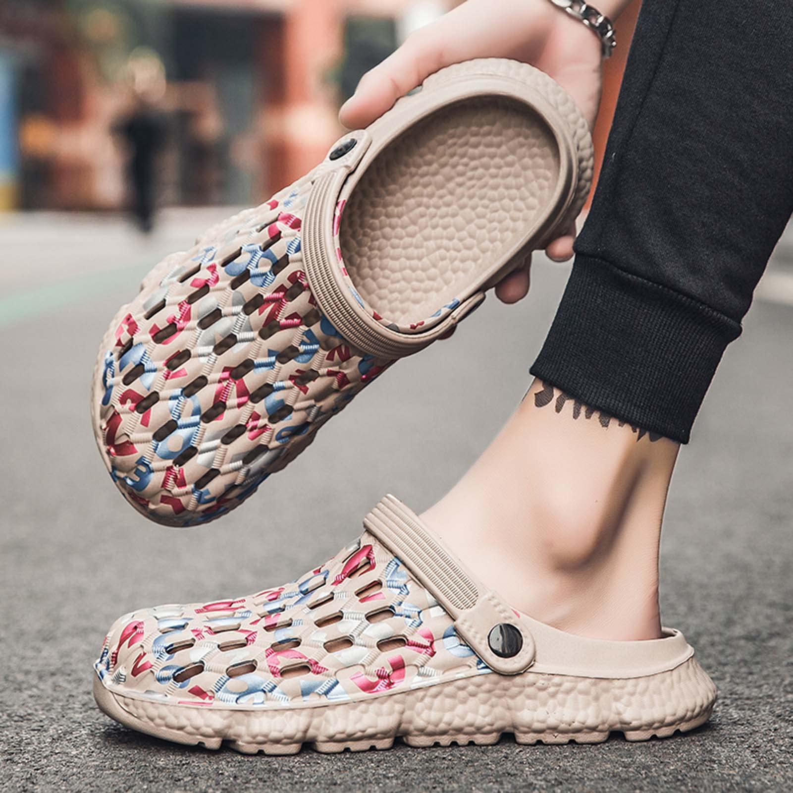 Men's Camouflage Garden Clogs - Lightweight Water Sandals with Slip-Resistant Rubber Sole for Outdoor Activities, Yard Work & Beach Wear