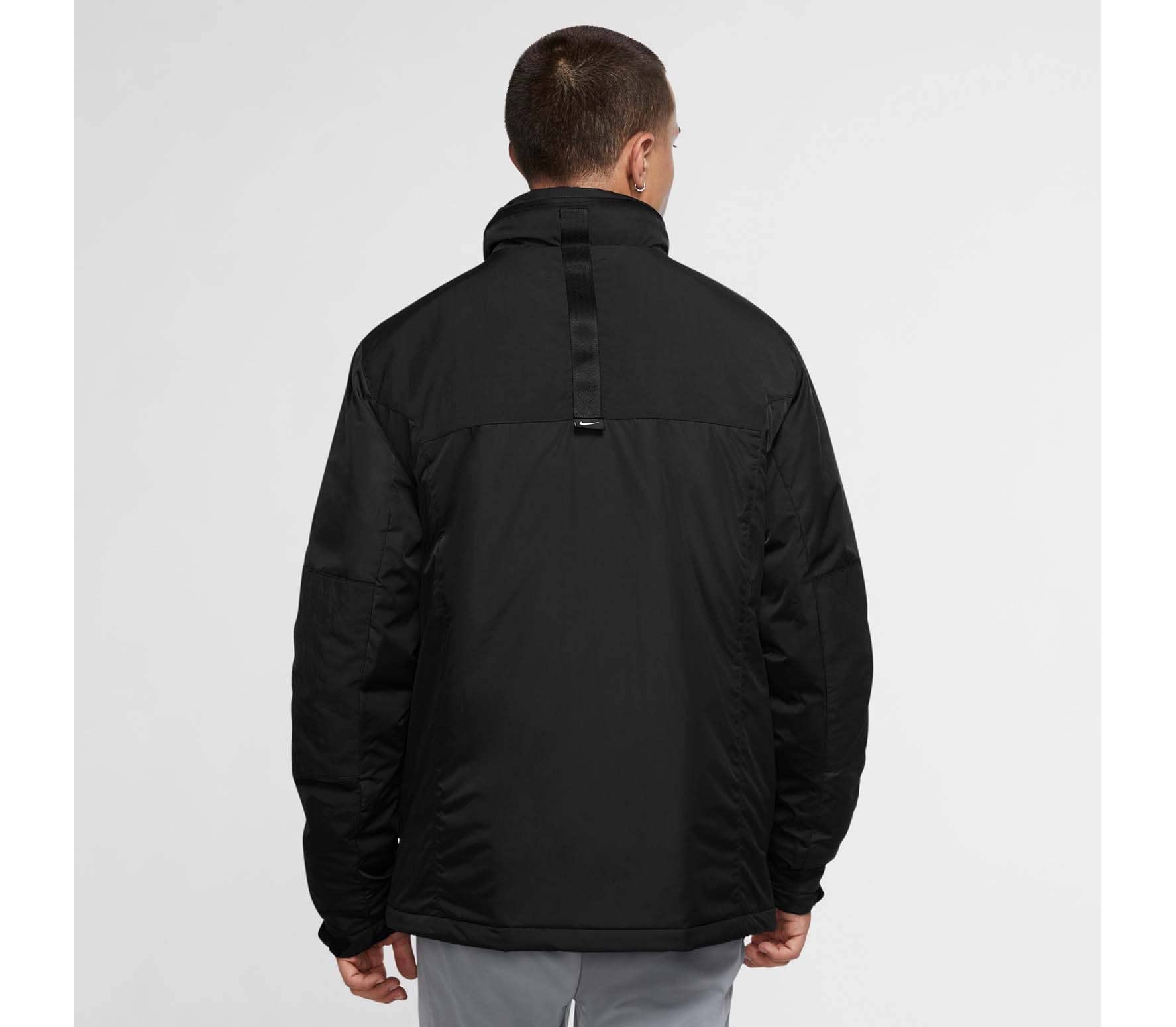 Nike Men's Synthetic-Fill Insulated Full Zip Hooded Jacket - Black, Small | Winter Running, Hiking & Outdoor Activities | Water-Resistant Cold Weather Coat