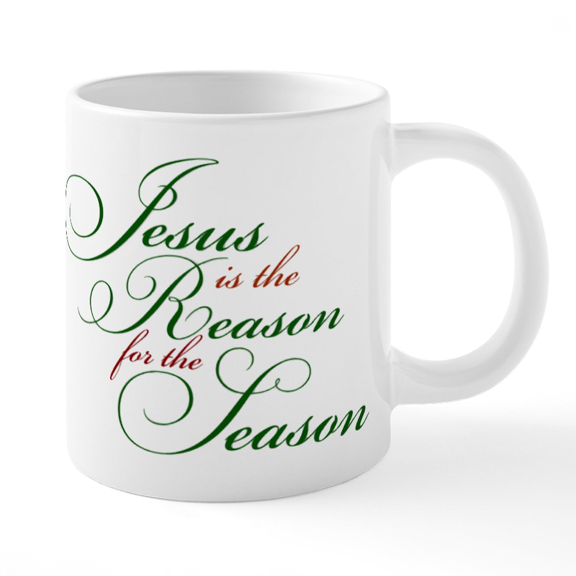 Jesus Is The Reason For The Season 20 oz Ceramic Coffee Mega Mug - Holiday Gift, Christmas Morning Coffee, Christian Home Decor, Church Events