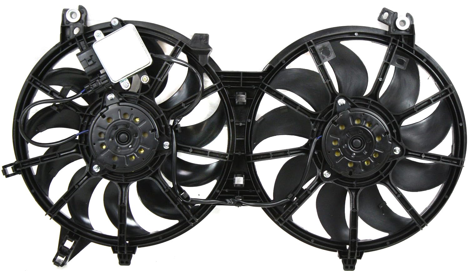 Go-Parts Radiator Fan Assembly with Controller for 2009-2020 Nissan 370Z (Automatic) & 2014-2015 Infiniti Q60 (Manual) - Includes Control Module - Perfect Cooling Solution for Hot Weather & Performance Driving