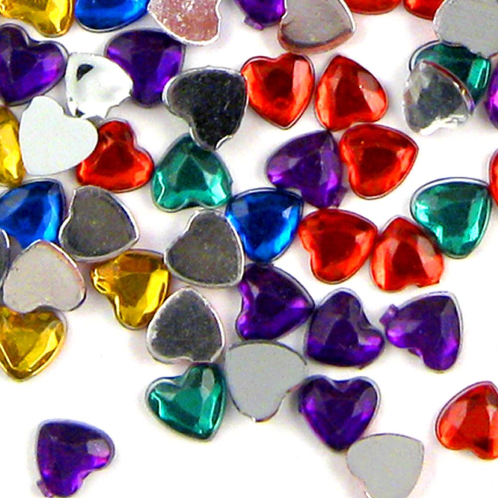 144-Piece 12mm Flatback Rhinestones Heart in Golden Yellow - DIY Jewelry Making, Scrapbooking, and Crafting Supplies for Home Decor & Fashion Accessories